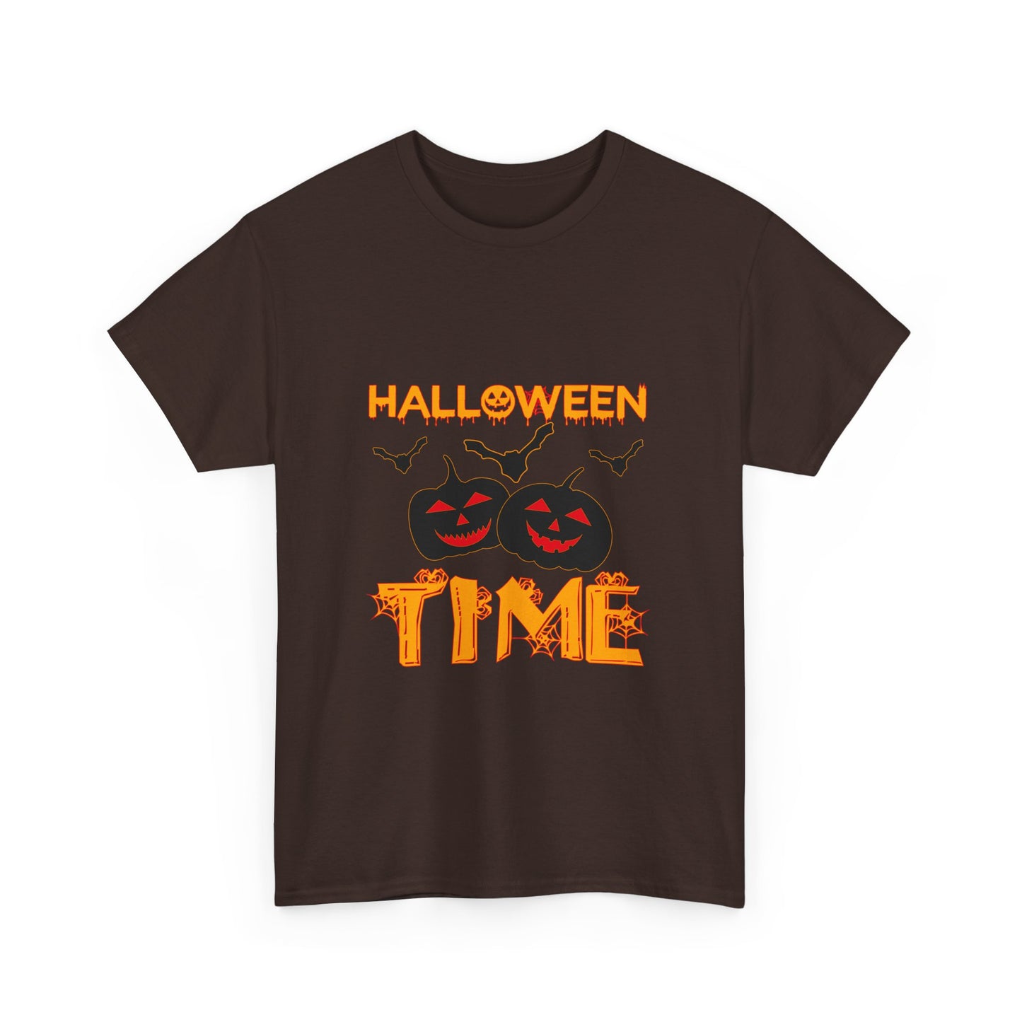 🎃 “Halloween Time” Jack-O’-Lantern Pumpkins T-Shirt 👻🕷️