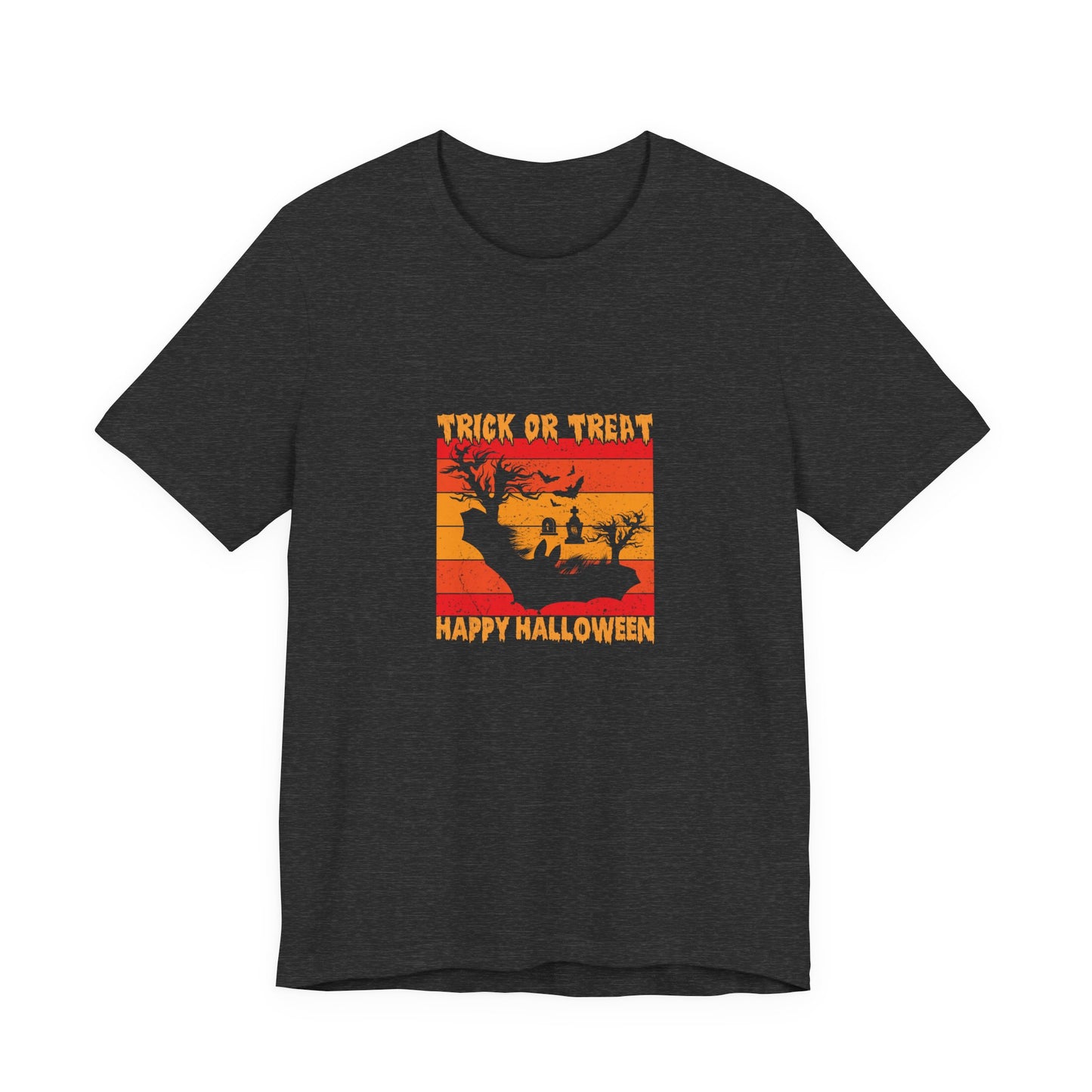 🦇 Trick or Treat Retro Sunset Tee