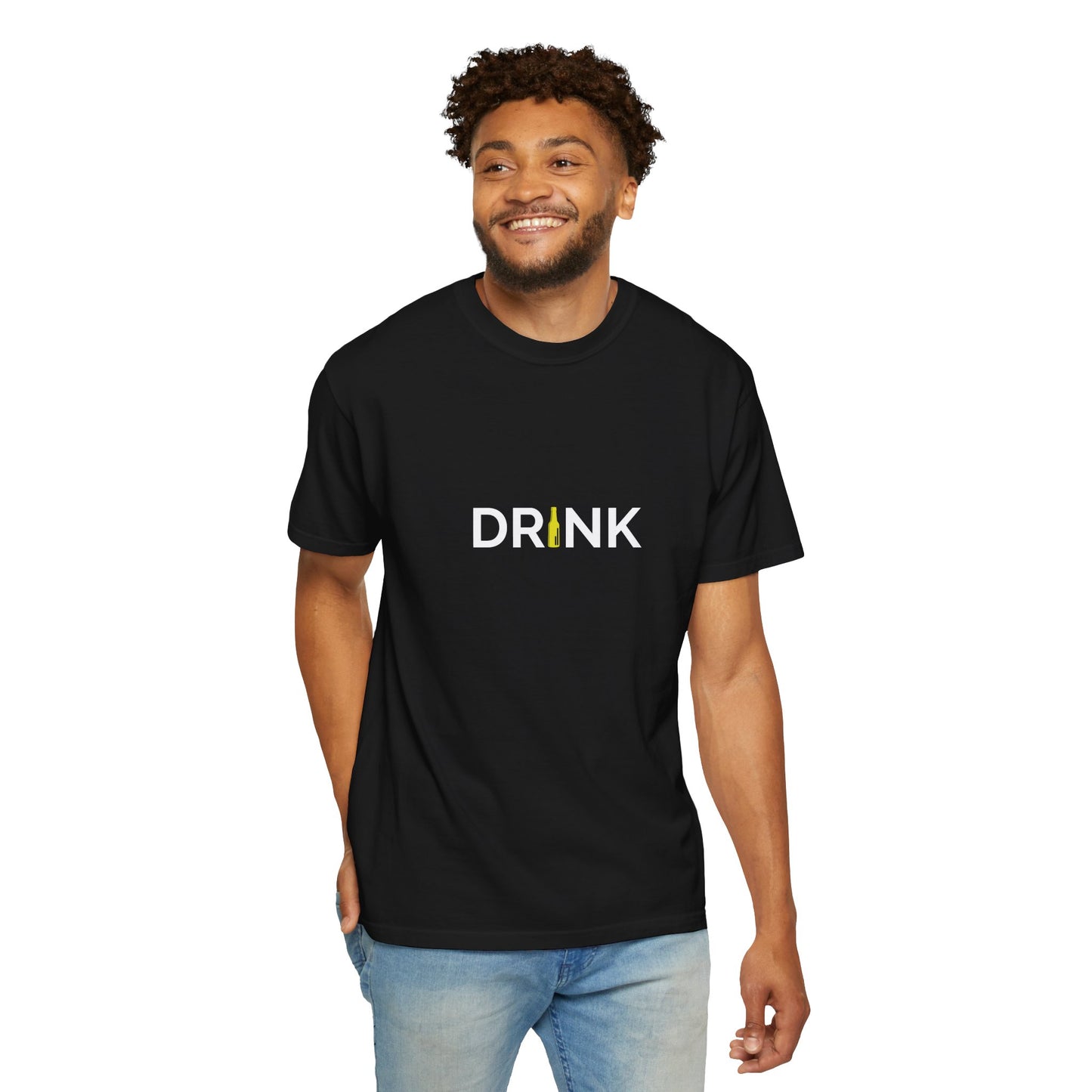 DRINK Minimalist Beer Bottle Tee β Clean Design, Loud Message