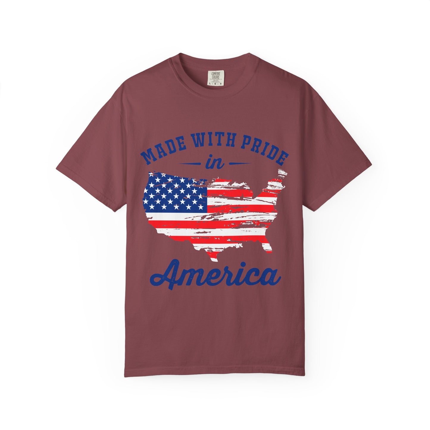 Patriotic Unisex T-Shirt - Made with Pride in America, USA Flag Tee, Independence Day Apparel, Gift for Veterans, Casual Wear