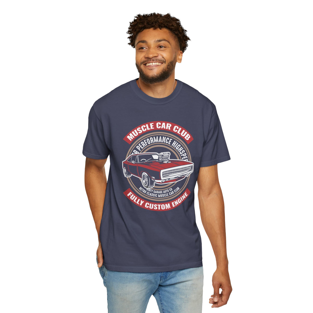 Muscle Car Club T-Shirt | Vintage Car Lover Tee, Gift for Car Enthusiasts, Father's Day, Custom Engine Design, Automotive Apparel