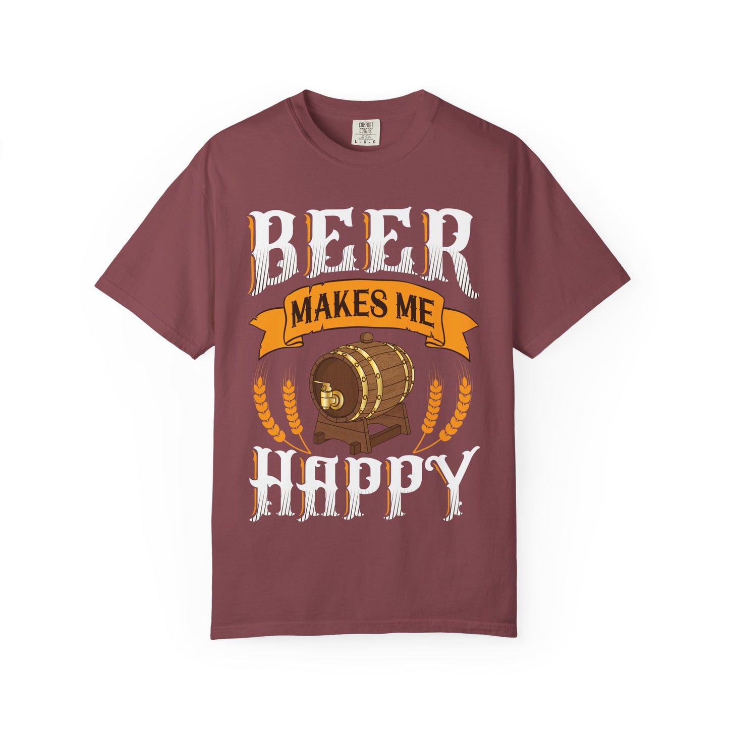 πΊ Beer Makes Me Happy β Funny Beer Barrel Tee