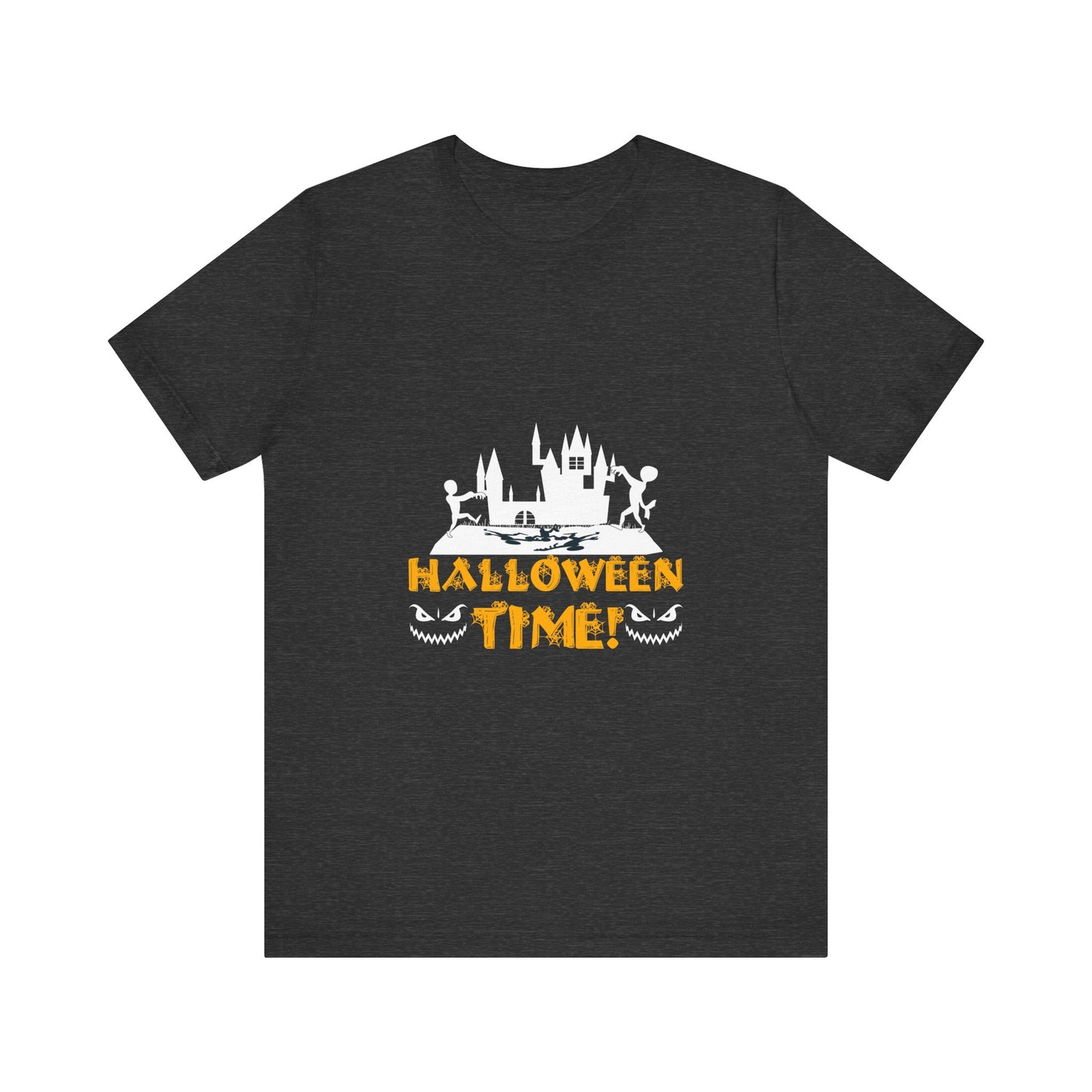 🎃 “Halloween Time” Haunted Castle & Zombies T-Shirt 👻🦇