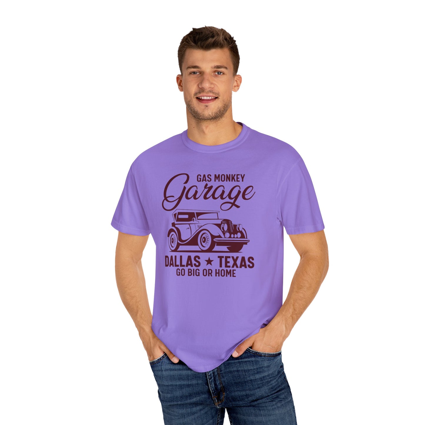 Gas Monkey Garage T-Shirt, Vintage Car Tee, Dallas Texas Shirt, Unisex Casual Wear, Go Big or Home Apparel