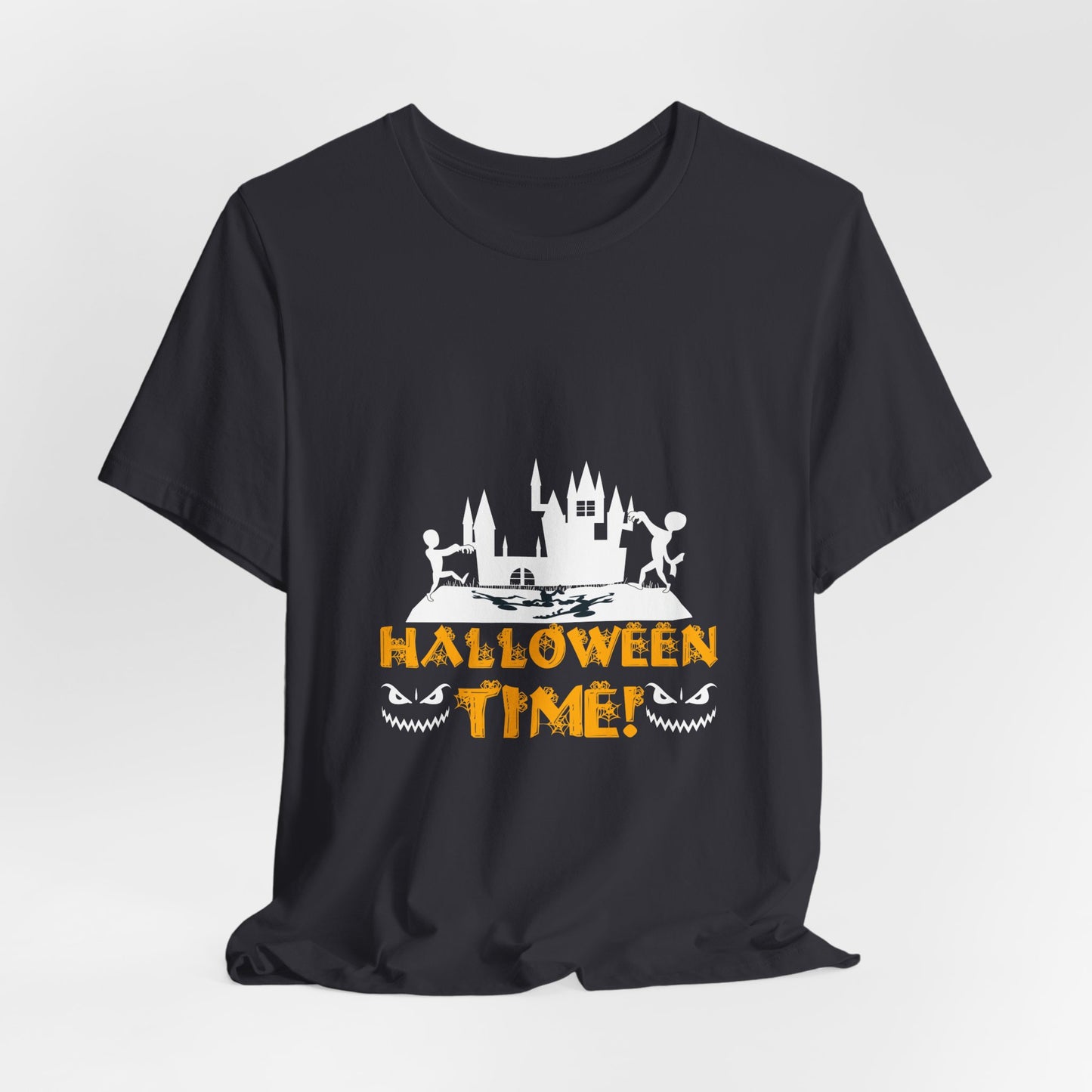 🎃 “Halloween Time” Haunted Castle & Zombies T-Shirt 👻🦇