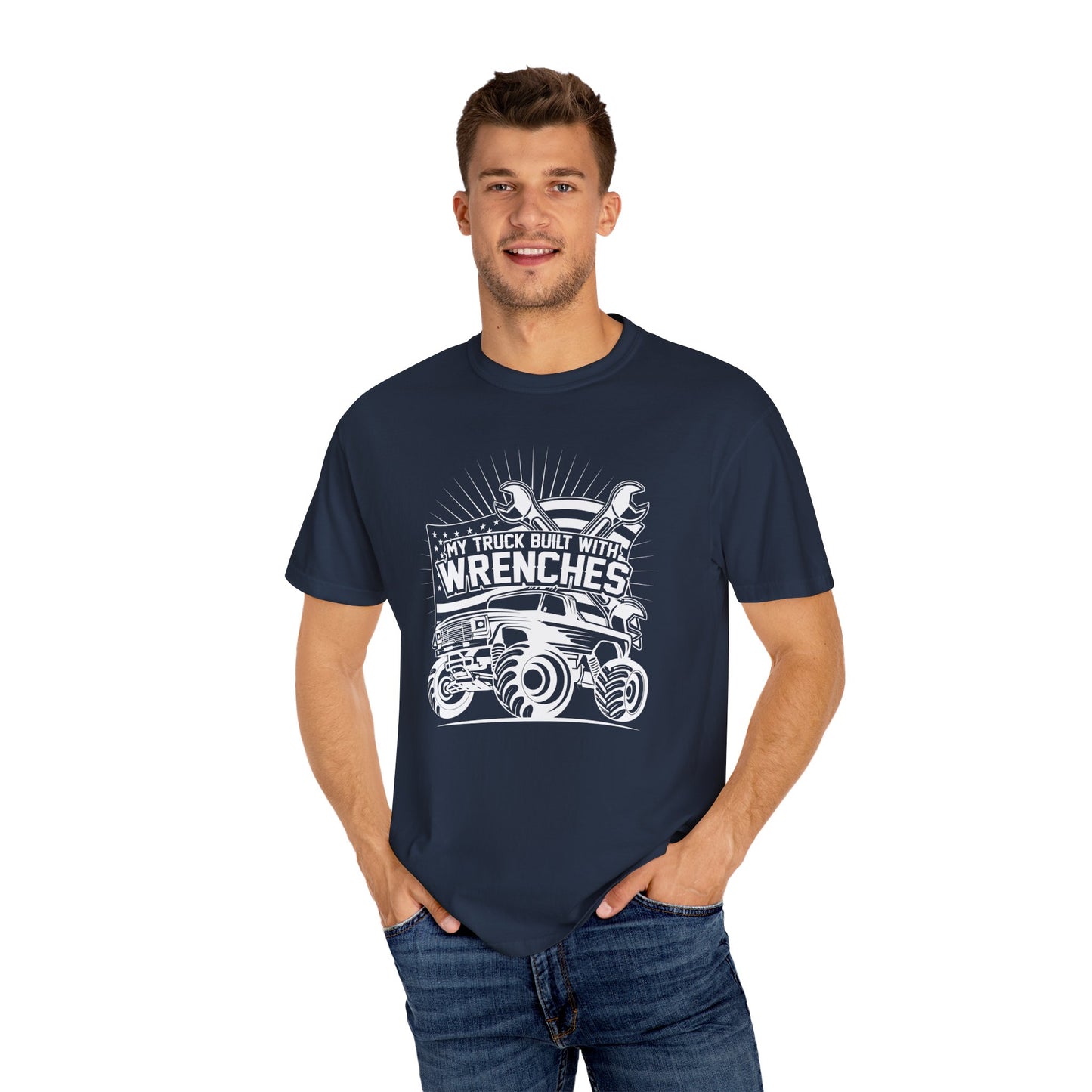 Custom Wrench Graphic T-Shirt, Truck Enthusiast Tee, Gift for Mechanics, Birthday Present, Casual Wear, Unisex Style