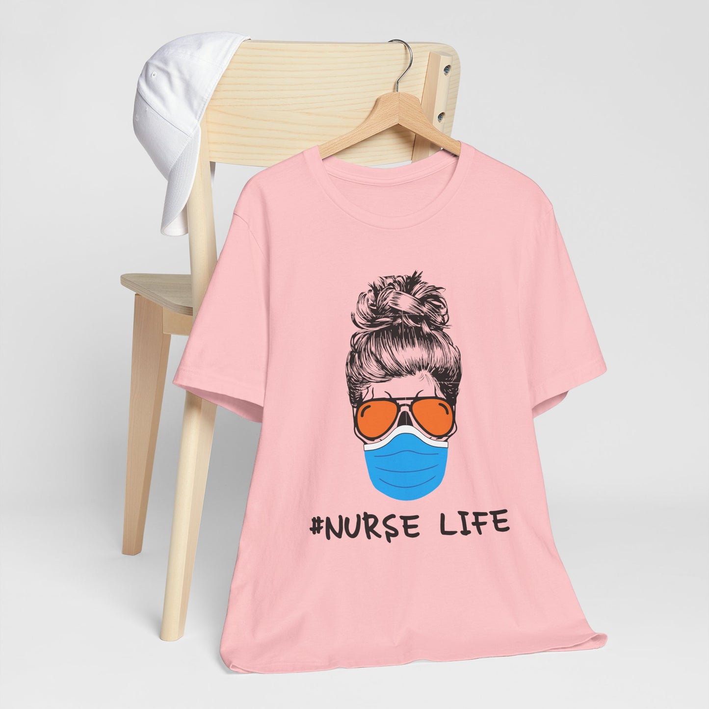 Nurse Life Shirt – Funny Messy Bun Nurse Graphic Tee for Healthcare Workers