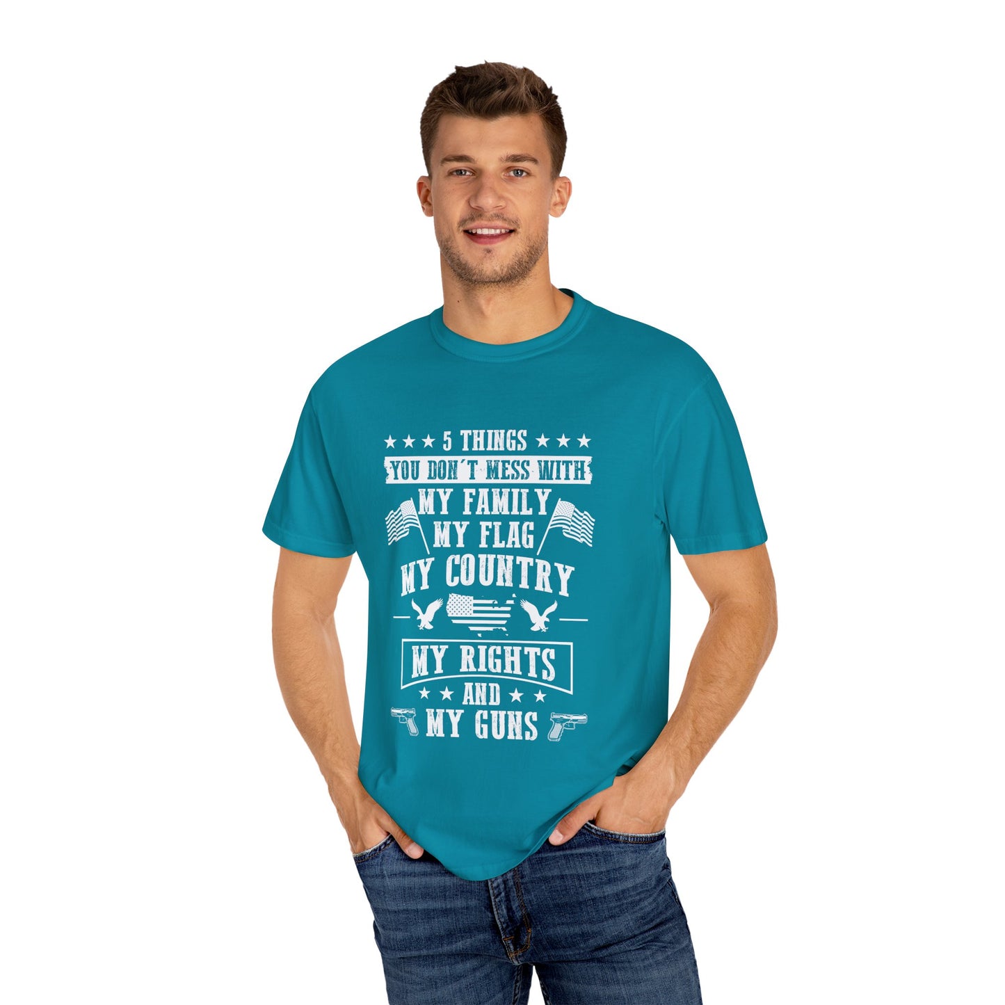Patriotic Unisex T-Shirt, Family Rights Shirt, Gun Rights Tee, Independence Day Gift, 4th of July Apparel, American Flag Shirt