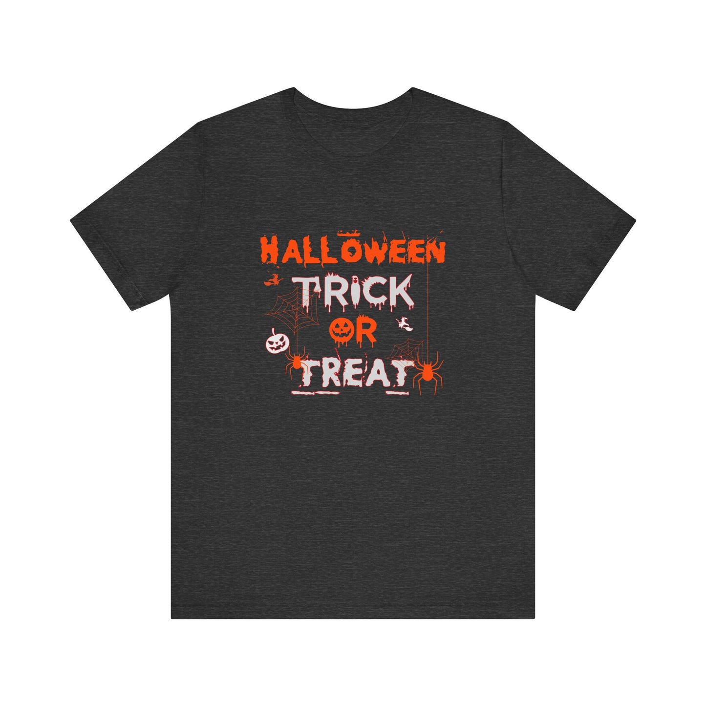 🕷️ “Halloween Trick or Treat” Spooky Spiderweb T-Shirt 🎃👻