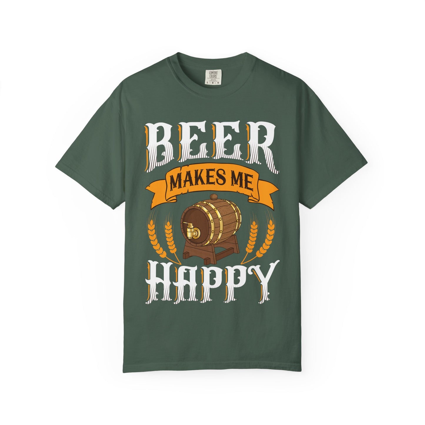 πΊ Beer Makes Me Happy β Funny Beer Barrel Tee