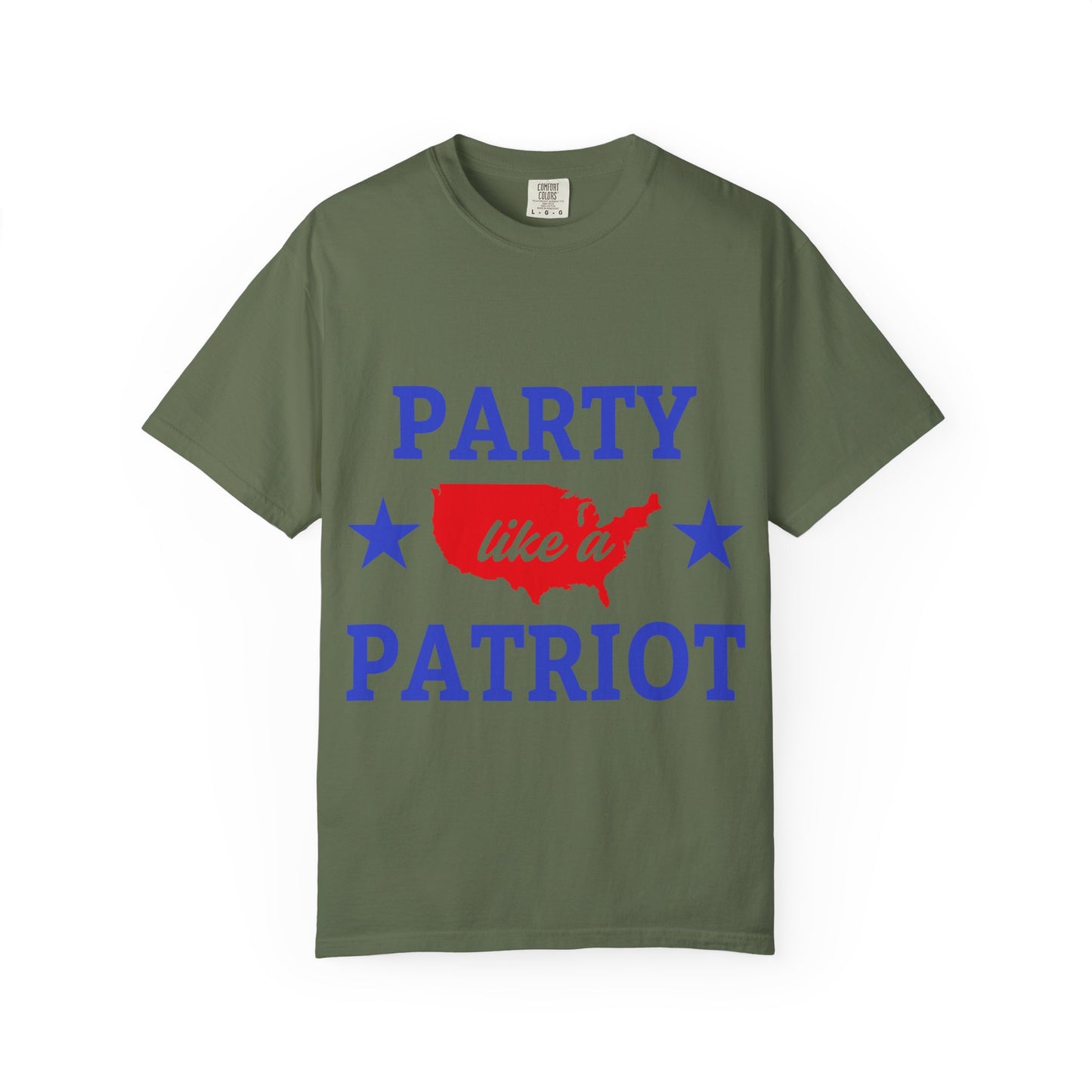 Patriotic Party Unisex T-Shirt, Party Like a Patriot Tee, 4th of July Shirt, Independence Day, Casual Summer Wear