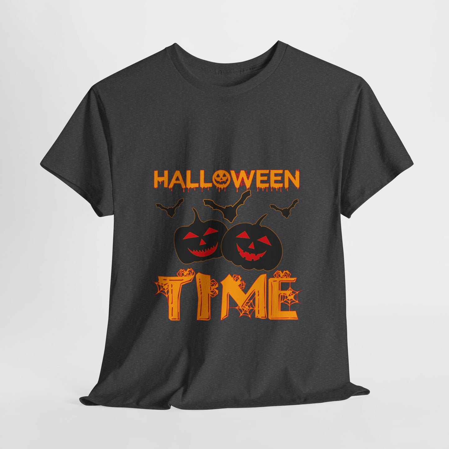 🎃 “Halloween Time” Jack-O’-Lantern Pumpkins T-Shirt 👻🕷️