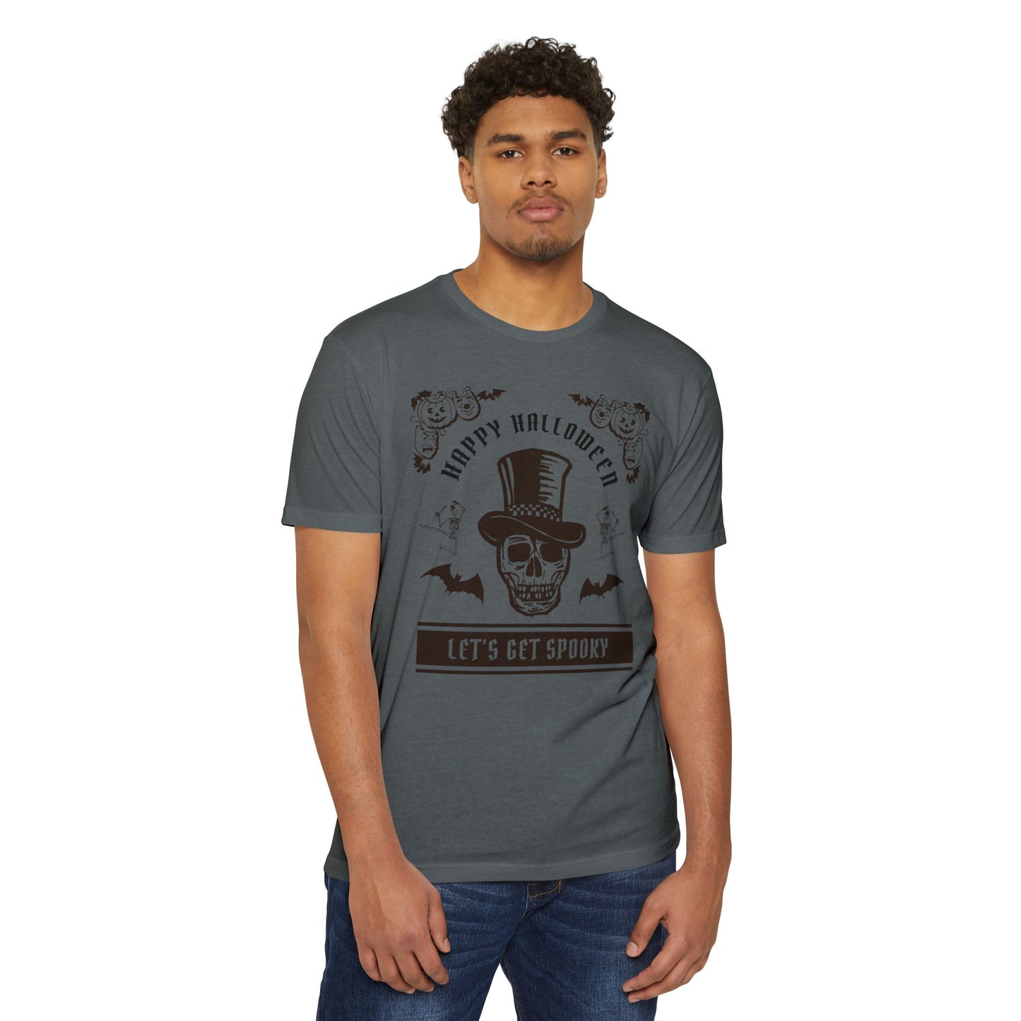 π©ππ¦ππΊπ»π·οΈβ¨ Letβs Get Spooky β Classy Halloween Skull in Top Hat Tee