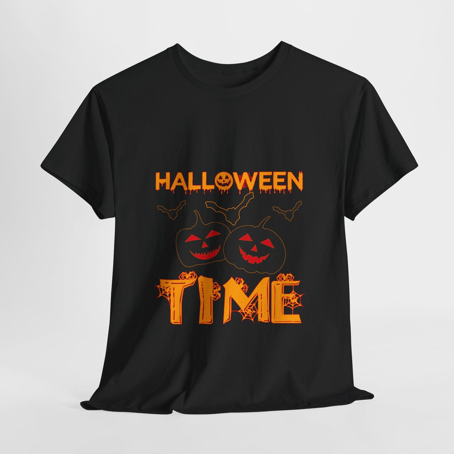 🎃 “Halloween Time” Jack-O’-Lantern Pumpkins T-Shirt 👻🕷️