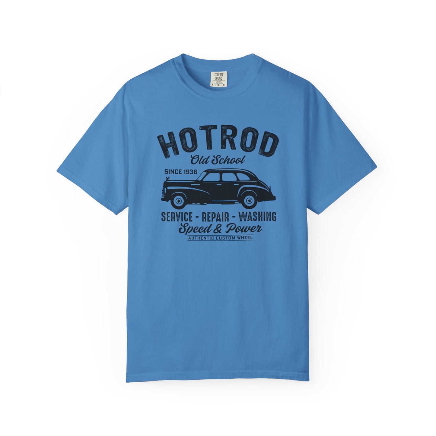 Vintage Hot Rod T-Shirt, Unisex Garment-Dyed Tee, Car Enthusiast Apparel, Retro Vehicle Shirt, Classic Car Lover Gift