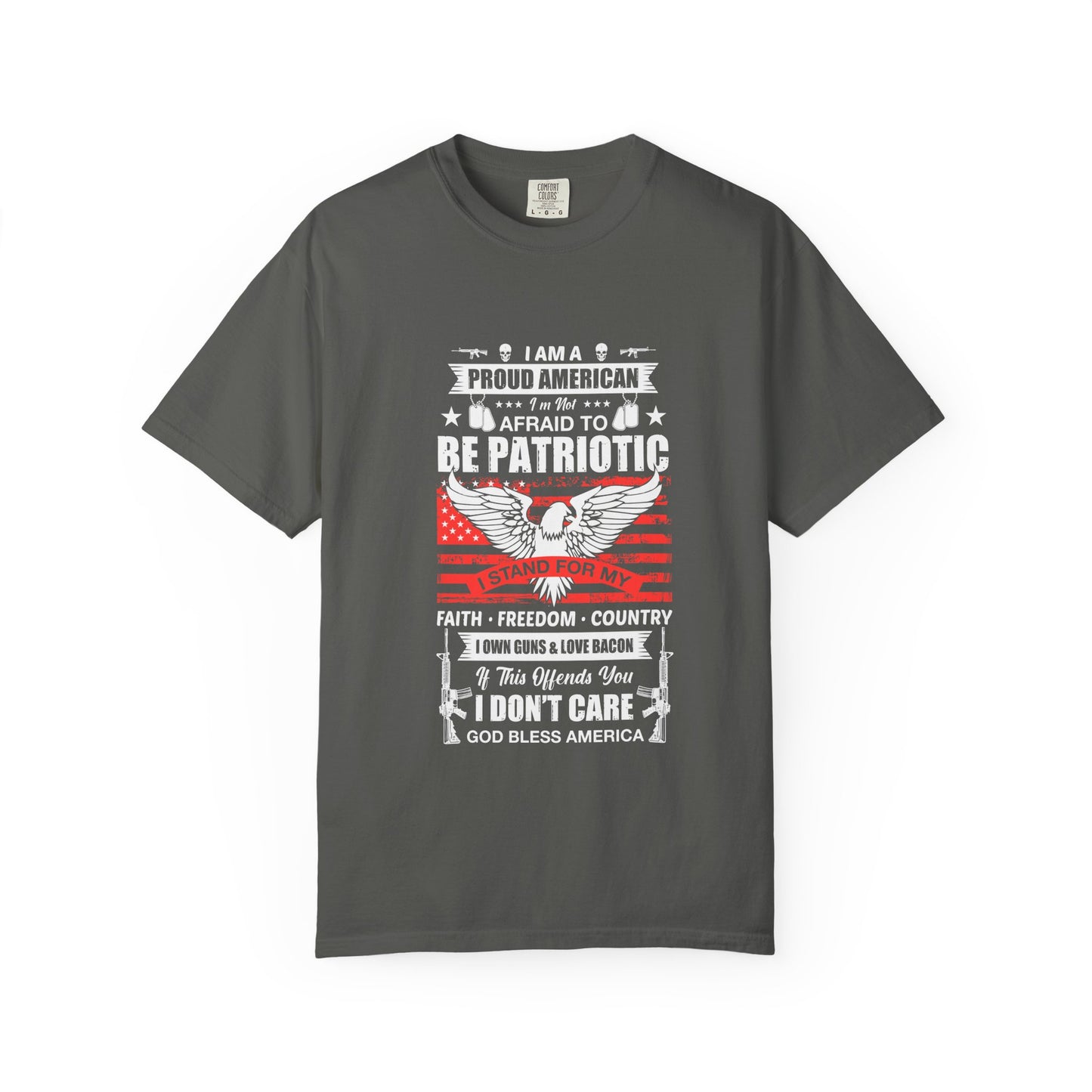 Patriotic T-shirt with Eagle Design, Perfect for Independence Day, Veteran's Day, BBQs, Casual Wear, Gift for Proud Americans