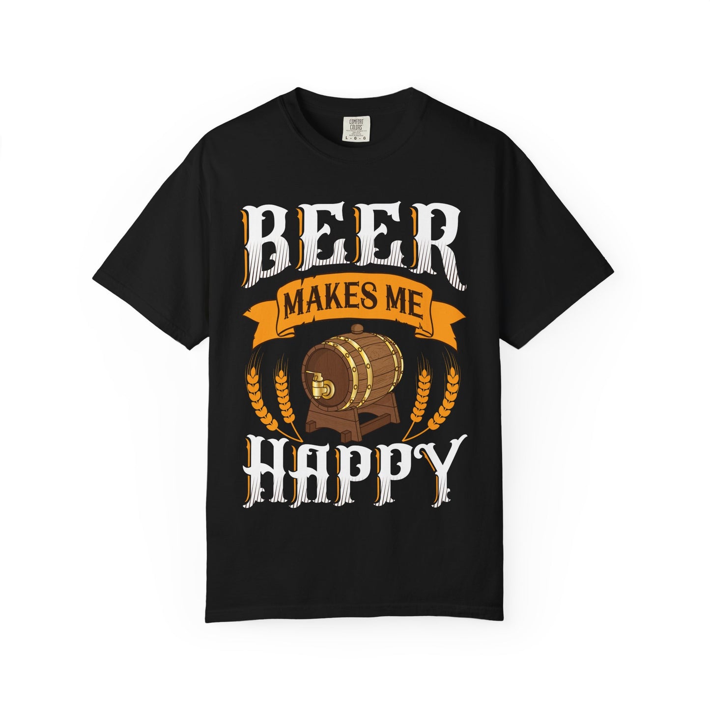 πΊ Beer Makes Me Happy β Funny Beer Barrel Tee