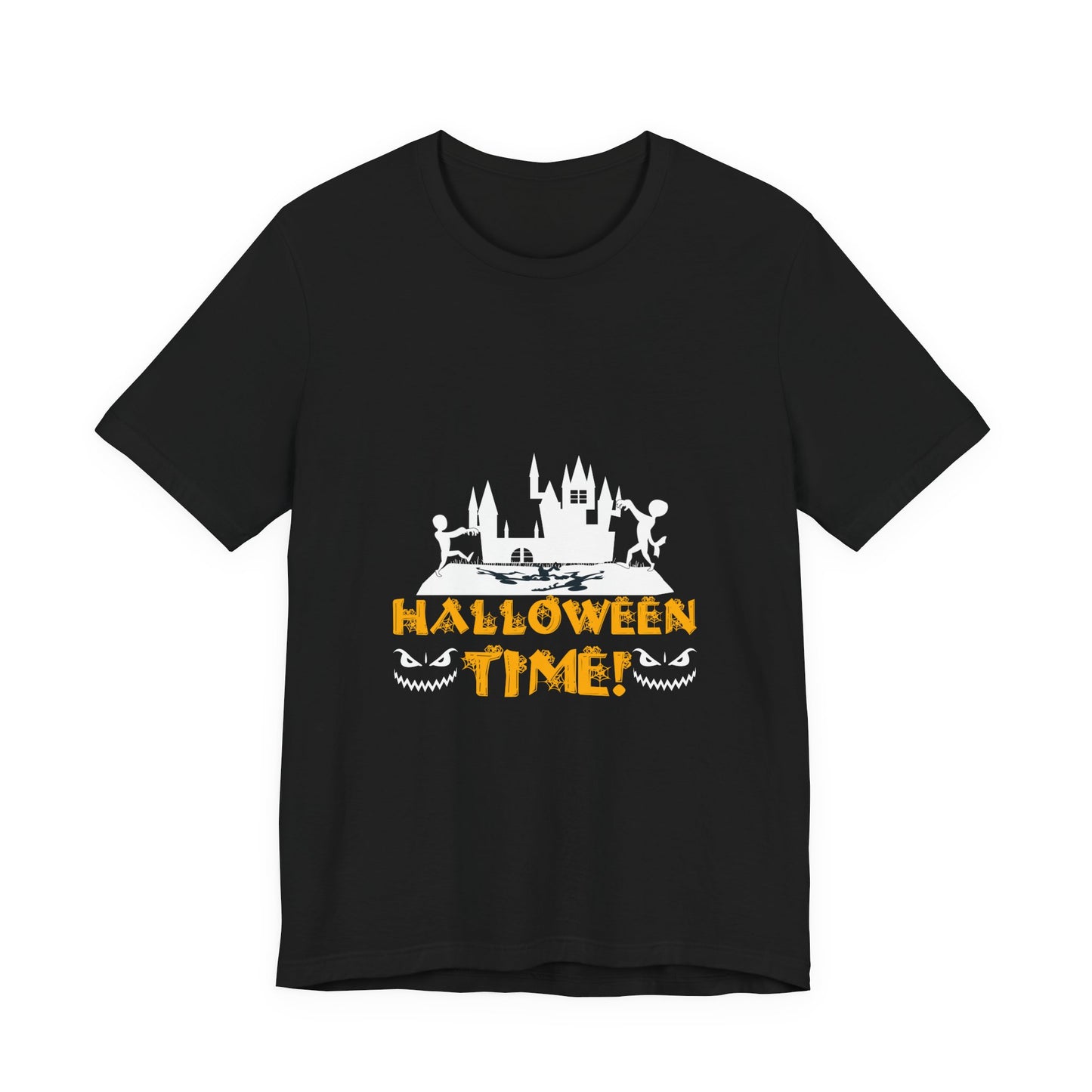 🎃 “Halloween Time” Haunted Castle & Zombies T-Shirt 👻🦇