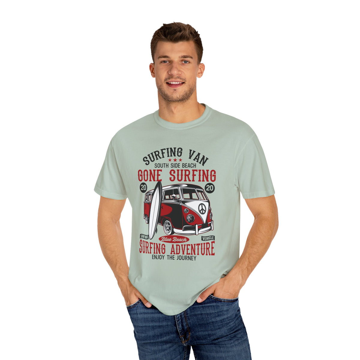 Surfing Adventure T-Shirt, Retro Surf Tee, Beach Lover Gift, Summer Apparel, Casual Everyday Wear, Unisex Surfing Shirt