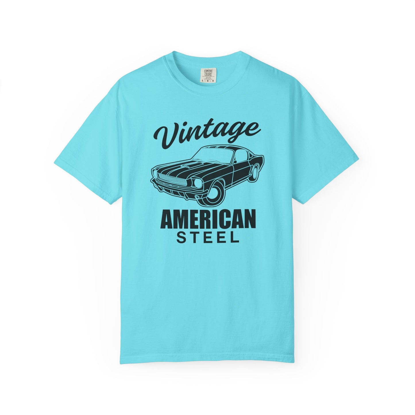 Vintage American Steel T-Shirt, Retro Car Tee, Unisex Graphic Shirt, Gift for Car Lovers, 70s Style Apparel, Casual Everyday Wear