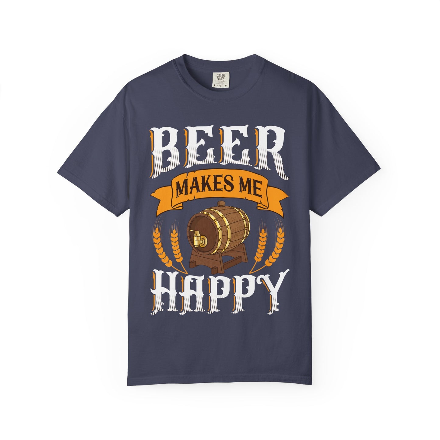 πΊ Beer Makes Me Happy β Funny Beer Barrel Tee