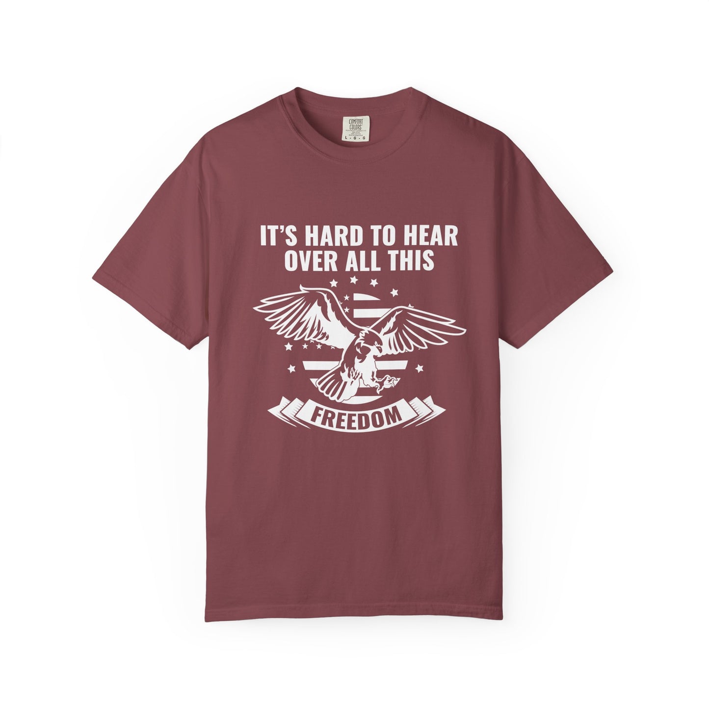 Freedom-Themed Unisex Garment-Dyed T-Shirt, Casual Tees for Patriotism, Eco-Friendly Apparel, Gift for Veterans, Independence Day Wear