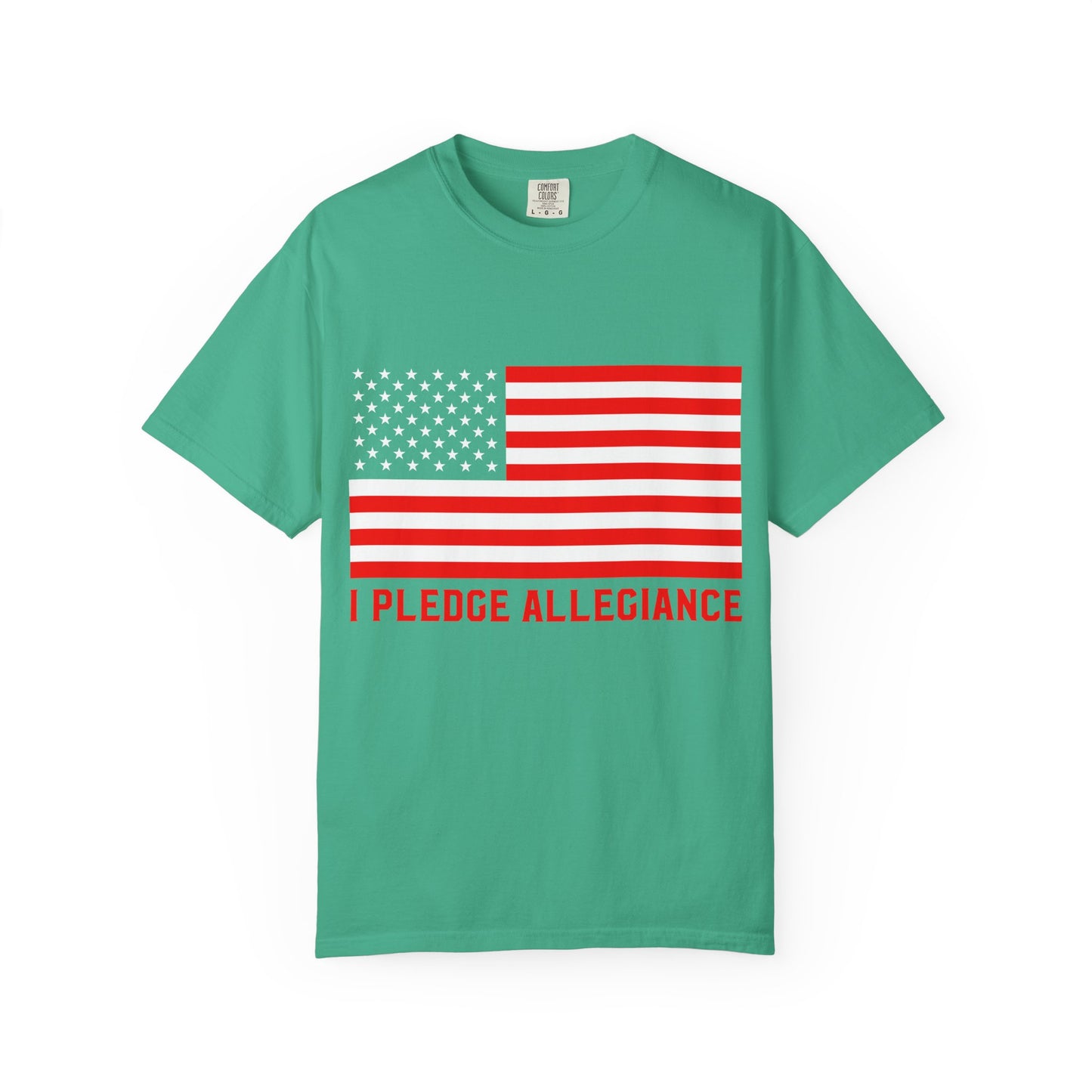 Patriotic Unisex T-Shirt, Casual Wear, Independence Day, Gift for Veterans, Stylish Tee with 'I Pledge Allegiance' Design