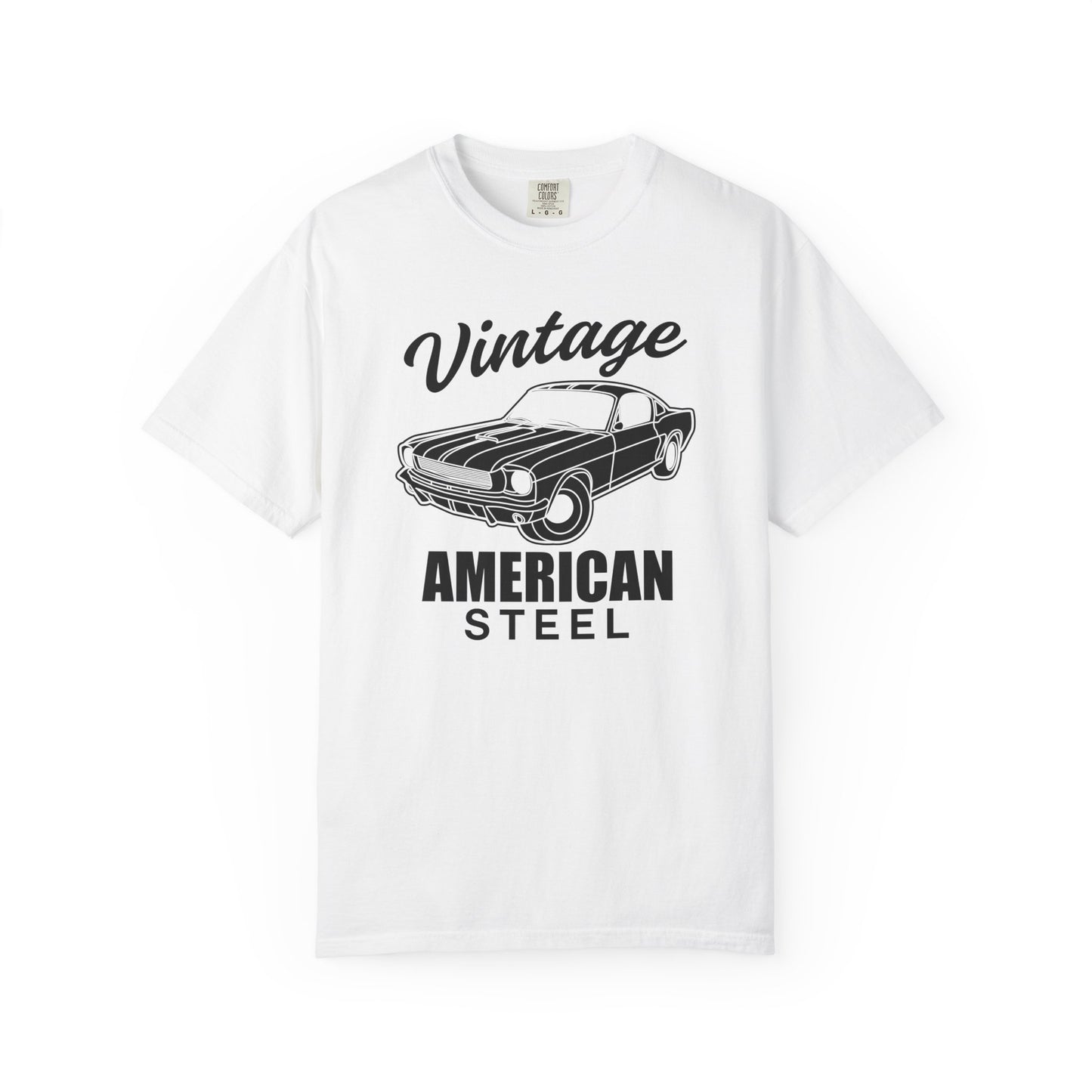 Vintage American Steel T-Shirt, Retro Car Tee, Unisex Graphic Shirt, Gift for Car Lovers, 70s Style Apparel, Casual Everyday Wear