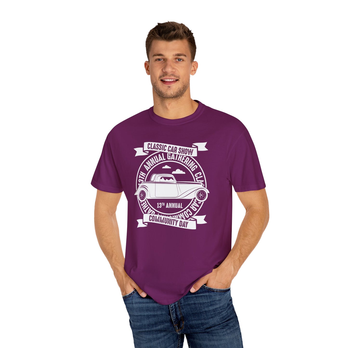 Classic Car Show T-Shirt, Vintage Auto Tee, Car Enthusiast Gift, Community Event Apparel, Father's Day Gift, Unisex Car Show Shirt