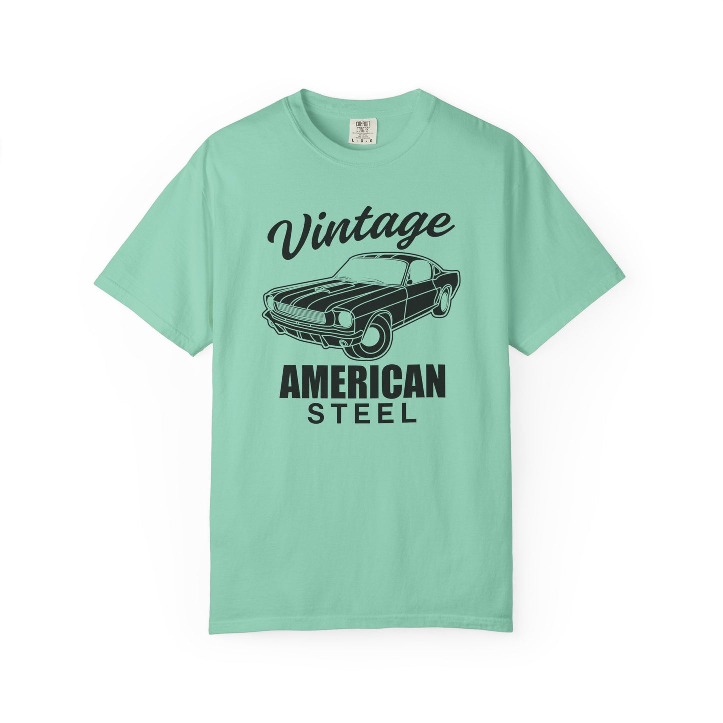Vintage American Steel T-Shirt, Retro Car Tee, Unisex Graphic Shirt, Gift for Car Lovers, 70s Style Apparel, Casual Everyday Wear