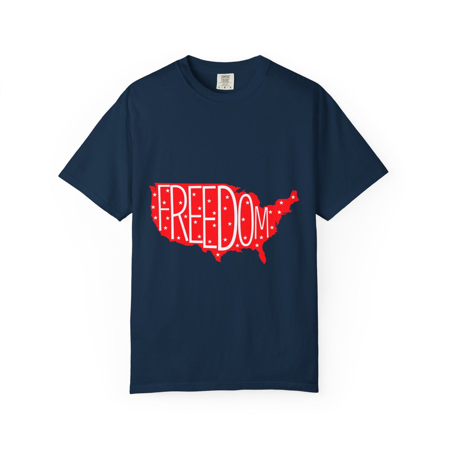 Freedom USA Unisex Garment-Dyed T-shirt, Casual Tee, Independence Day Apparel, Patriotic Shirt, Gift for Americans, USA Pride