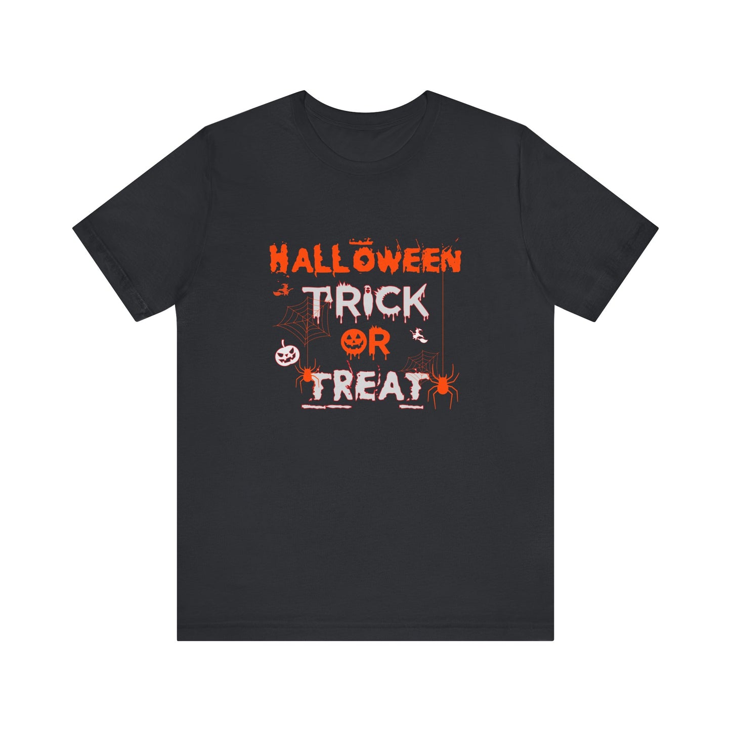 🕷️ “Halloween Trick or Treat” Spooky Spiderweb T-Shirt 🎃👻