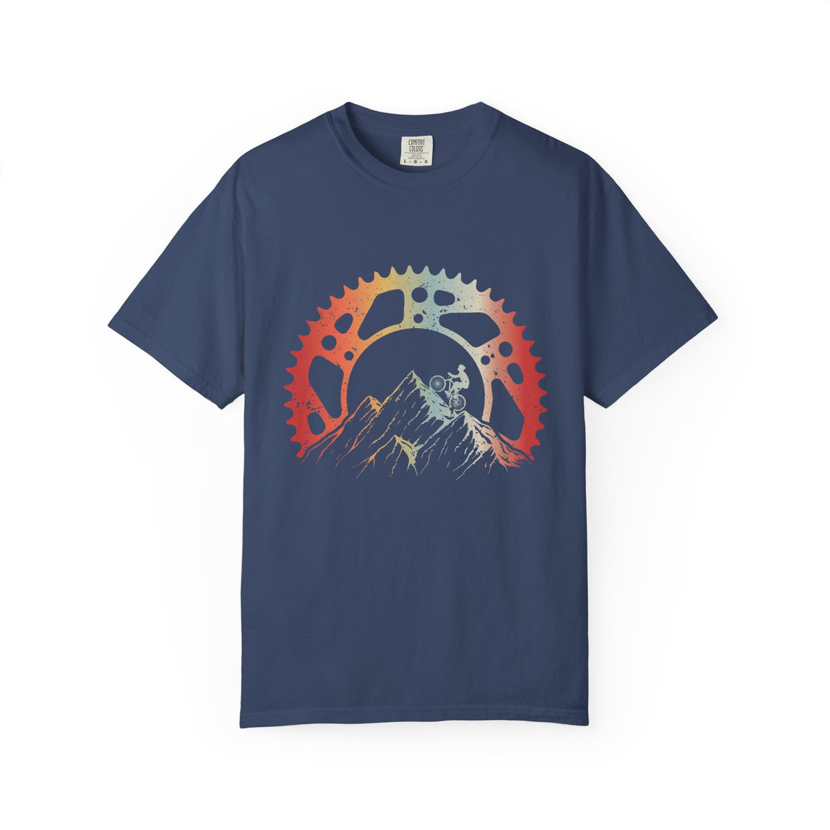 Mountain Cycling Adventure T-Shirt, Garment-Dyed Tee, Outdoor Enthusiast Gift, Hiking Shirt, Eco-Friendly Apparel, Vintage Style