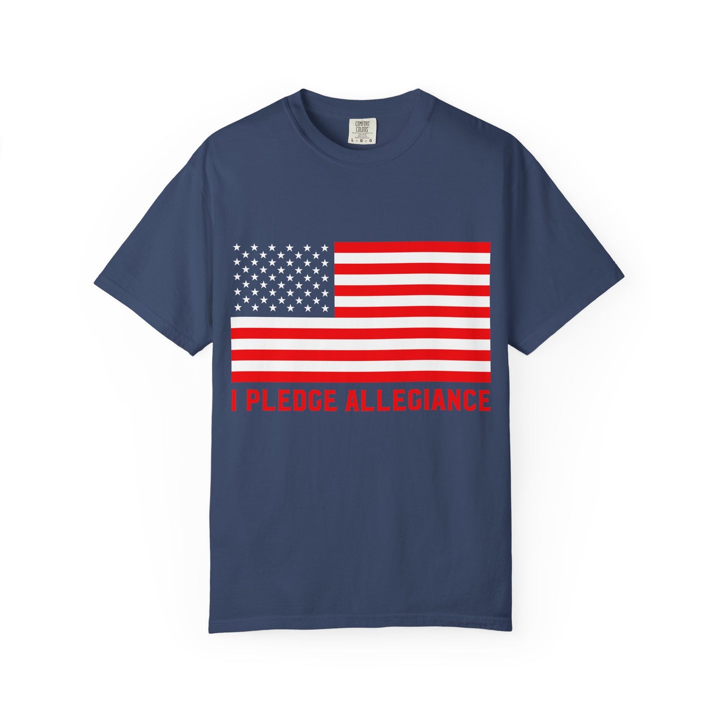 Patriotic Unisex T-Shirt, Casual Wear, Independence Day, Gift for Veterans, Stylish Tee with 'I Pledge Allegiance' Design