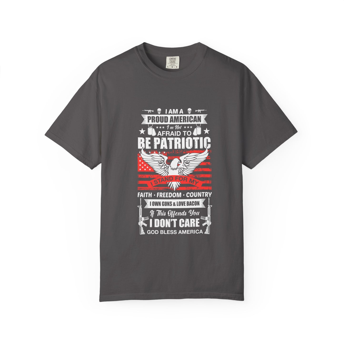 Patriotic T-shirt with Eagle Design, Perfect for Independence Day, Veteran's Day, BBQs, Casual Wear, Gift for Proud Americans