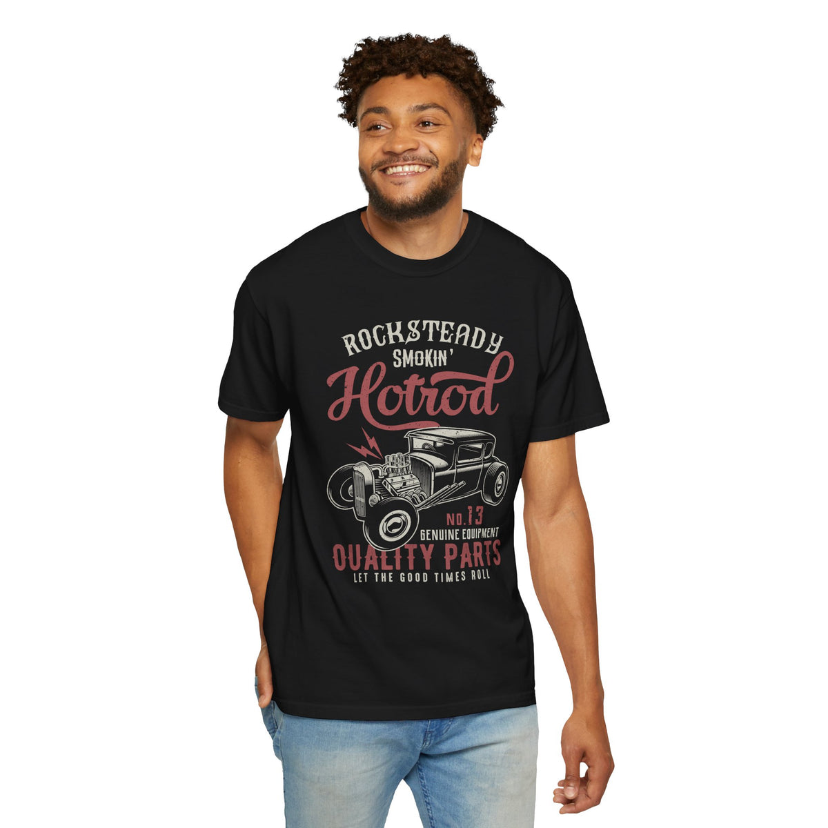 Rocksteady Hotrod Unisex T-shirt, Vintage Car Tee, Summer Fashion, Auto Enthusiast Gift, Retro Style, Cool Graphics