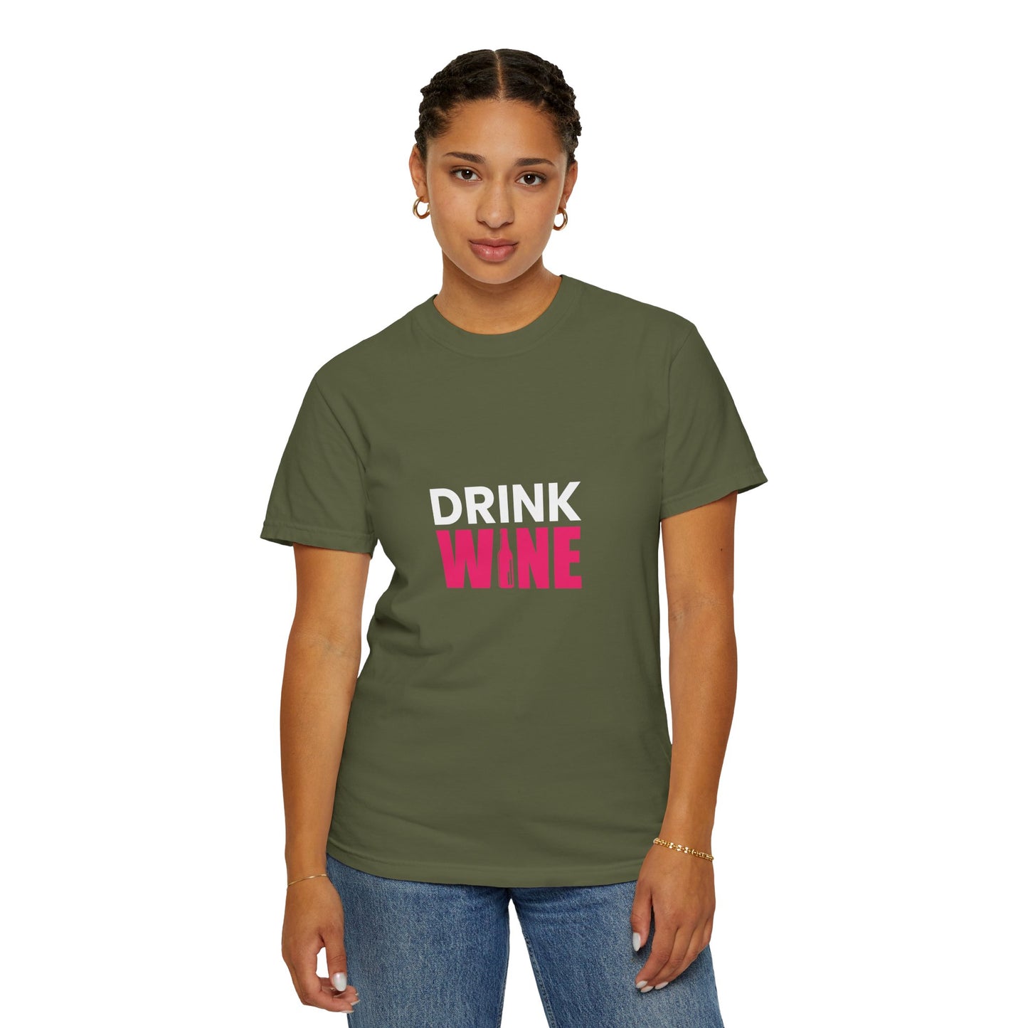 DRINK WINE Graphic Tee – Bold Minimalist Wine Lover Shirt