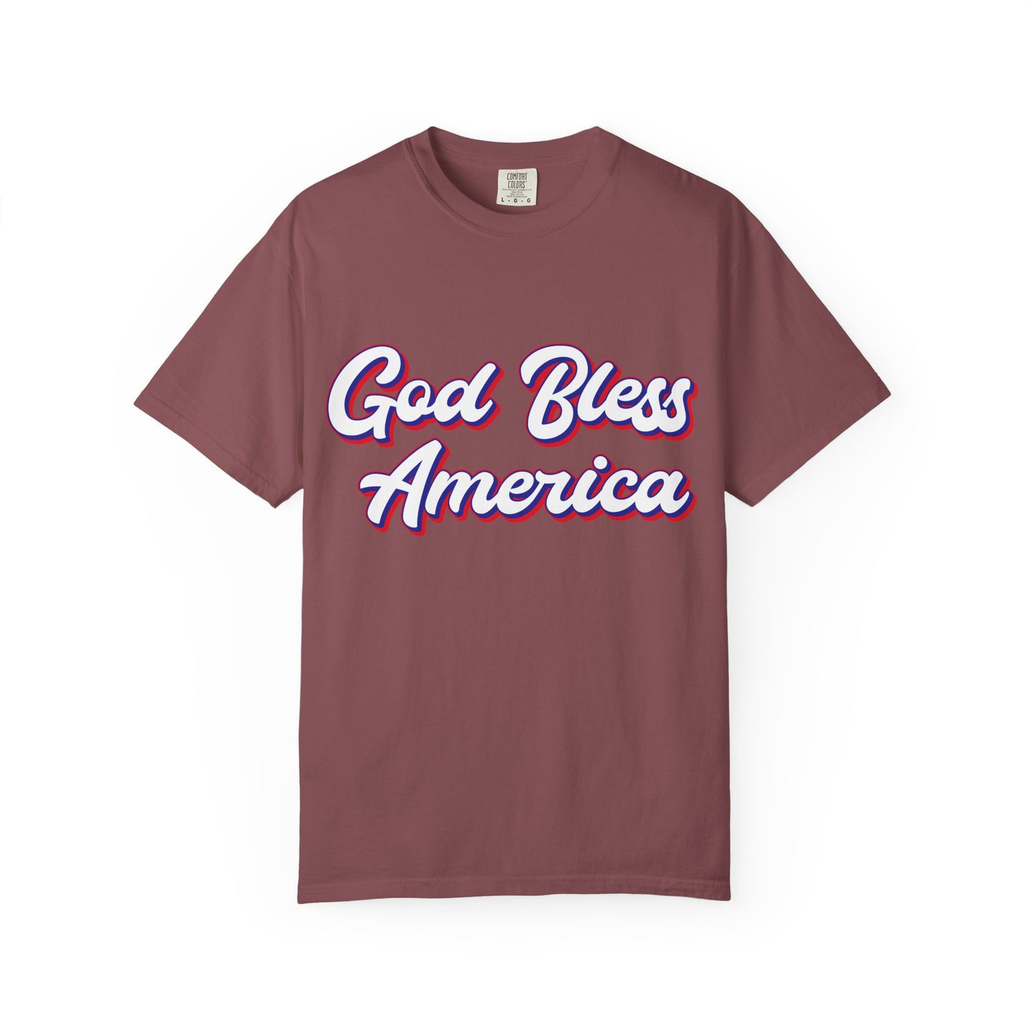 God Bless America Unisex Garment-Dyed T-Shirt, Patriotic Apparel, 4th of July Shirt, Casual Wear, Gift for Veterans, Unisex Tee