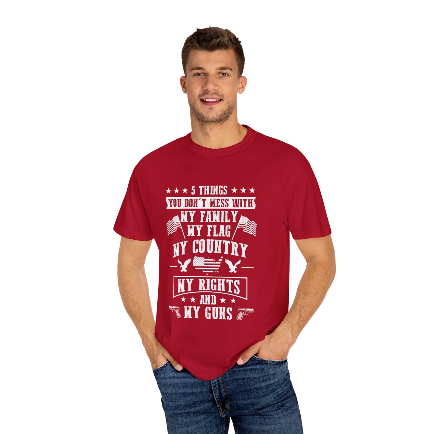 Patriotic Unisex T-Shirt, Family Rights Shirt, Gun Rights Tee, Independence Day Gift, 4th of July Apparel, American Flag Shirt