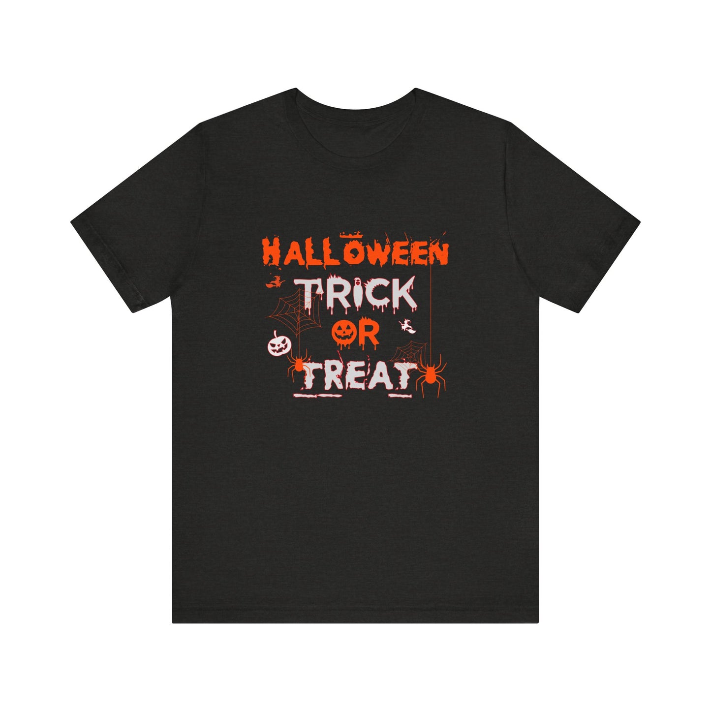 🕷️ “Halloween Trick or Treat” Spooky Spiderweb T-Shirt 🎃👻