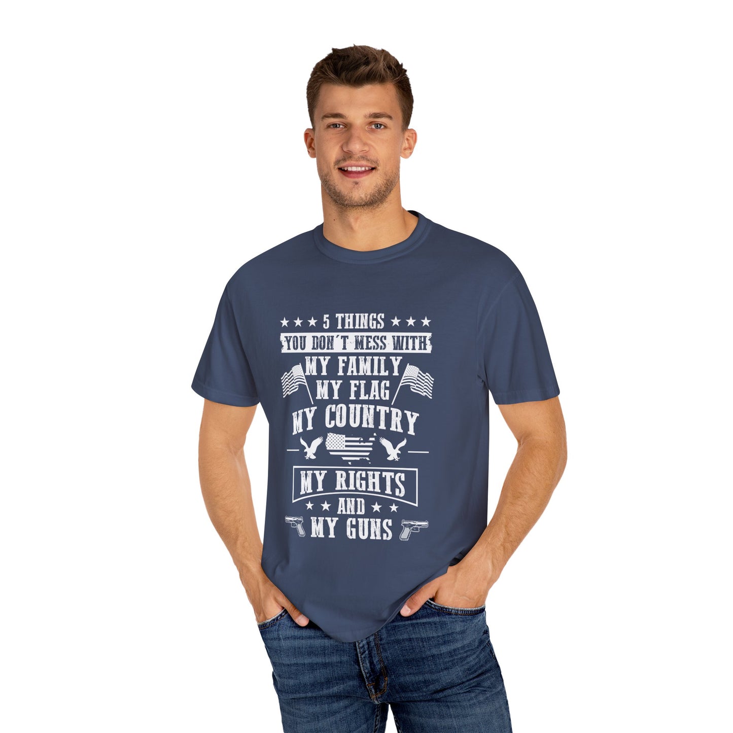 Patriotic Unisex T-Shirt, Family Rights Shirt, Gun Rights Tee, Independence Day Gift, 4th of July Apparel, American Flag Shirt