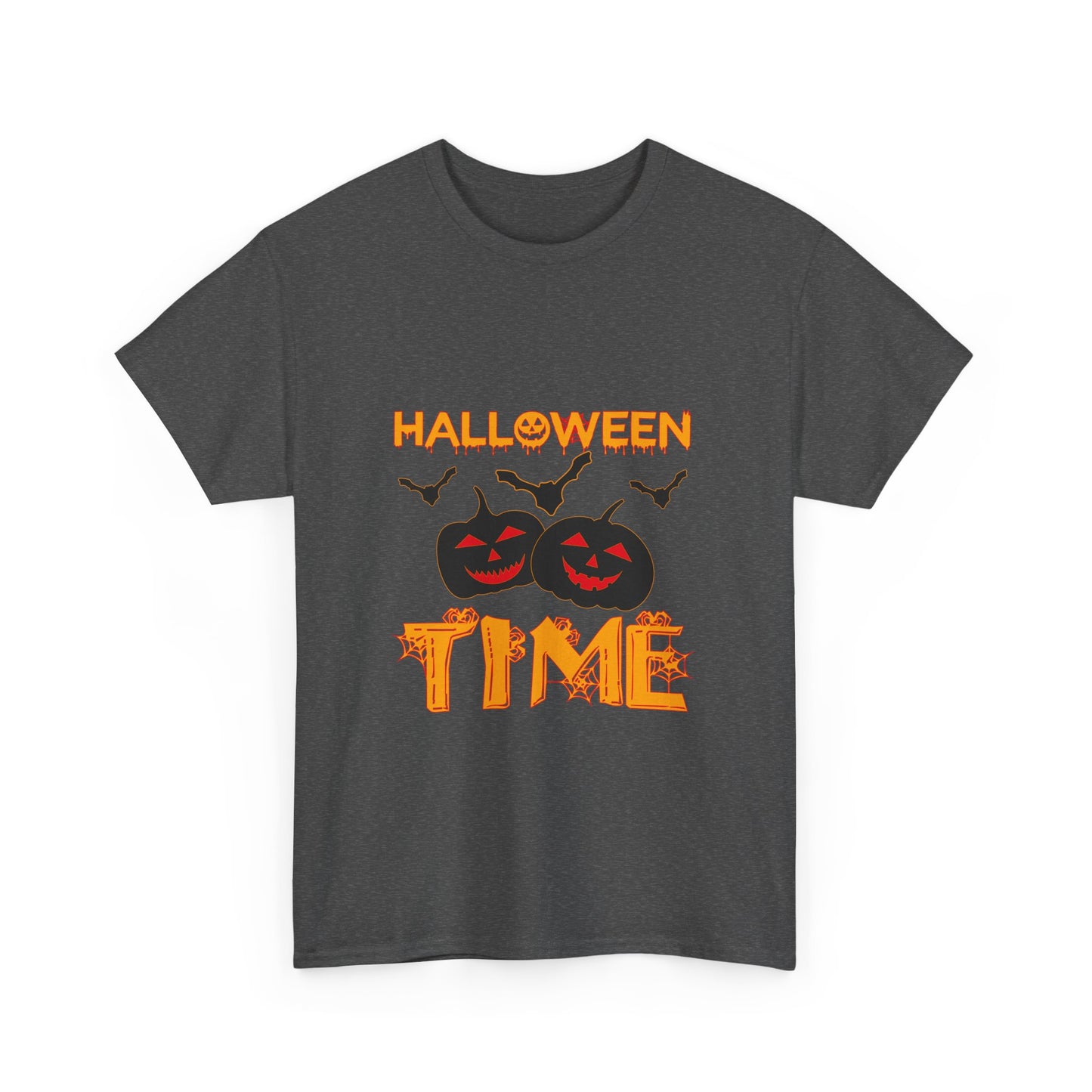 🎃 “Halloween Time” Jack-O’-Lantern Pumpkins T-Shirt 👻🕷️