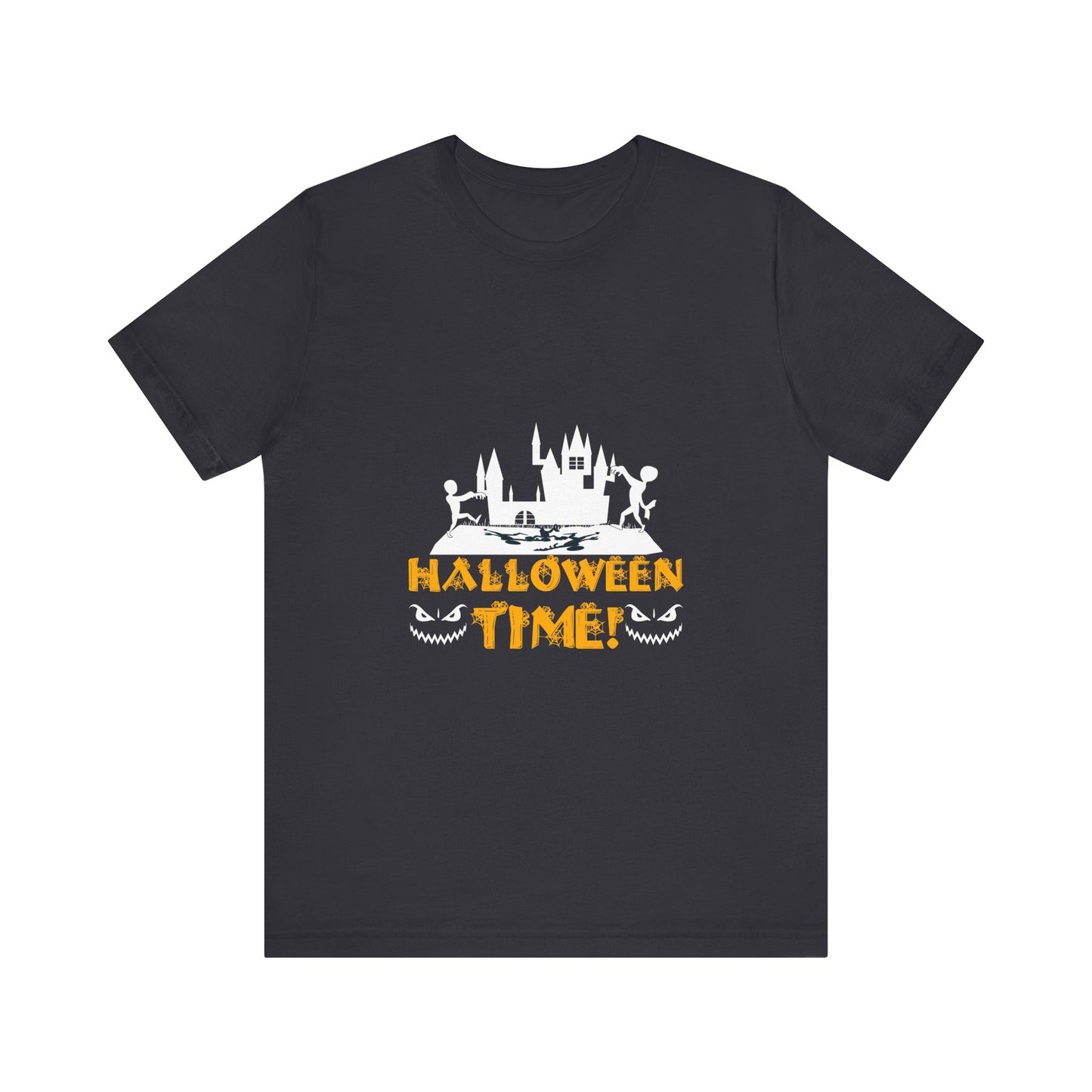 🎃 “Halloween Time” Haunted Castle & Zombies T-Shirt 👻🦇