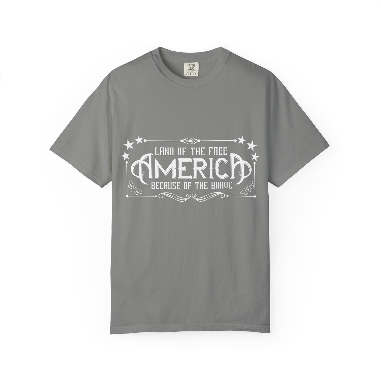 Patriotic Graphic T-Shirt - Land of the Free, Unisex Tee for Independence Day, Memorial Day, Veterans Day, Casual Wear, Gift Idea