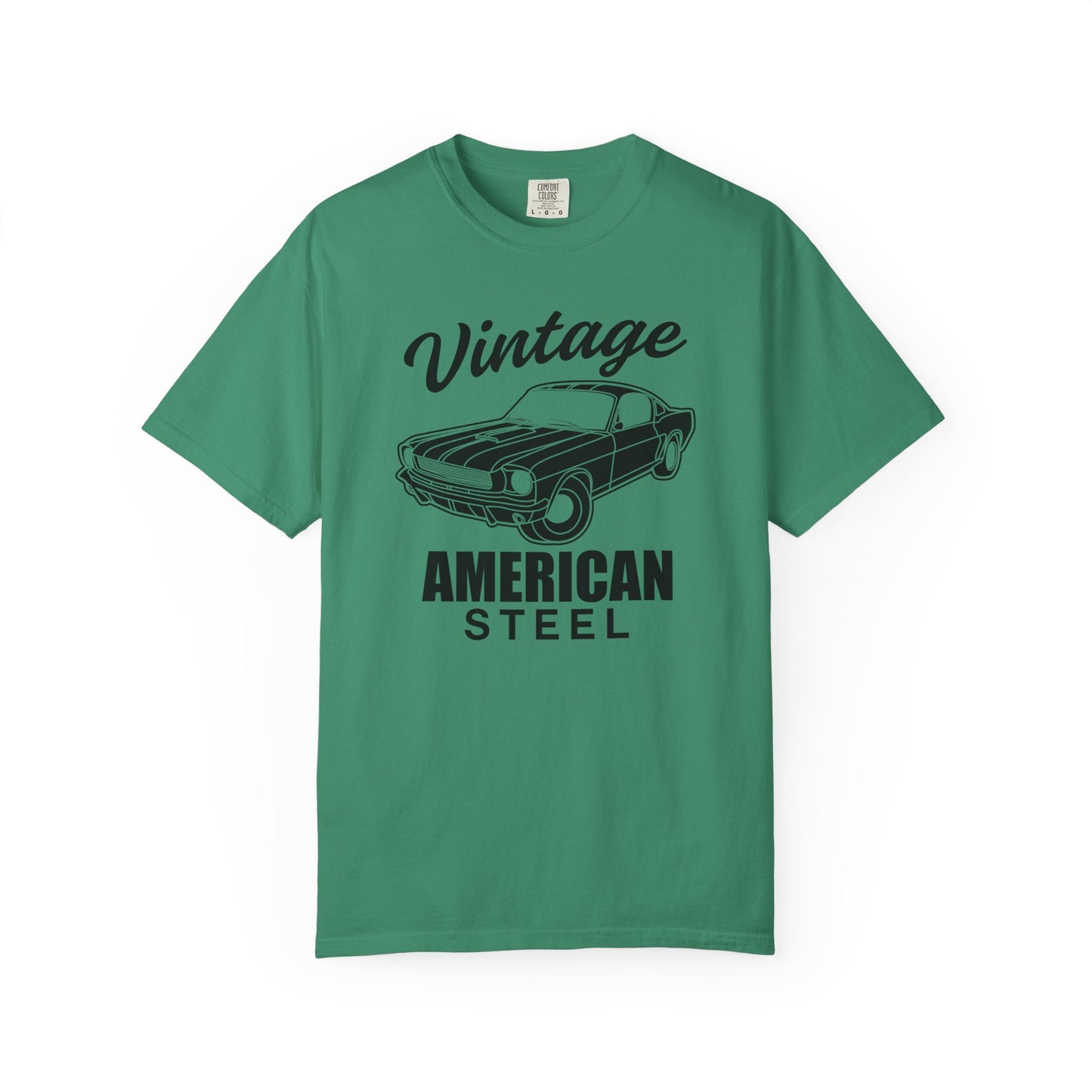 Vintage American Steel T-Shirt, Retro Car Tee, Unisex Graphic Shirt, Gift for Car Lovers, 70s Style Apparel, Casual Everyday Wear