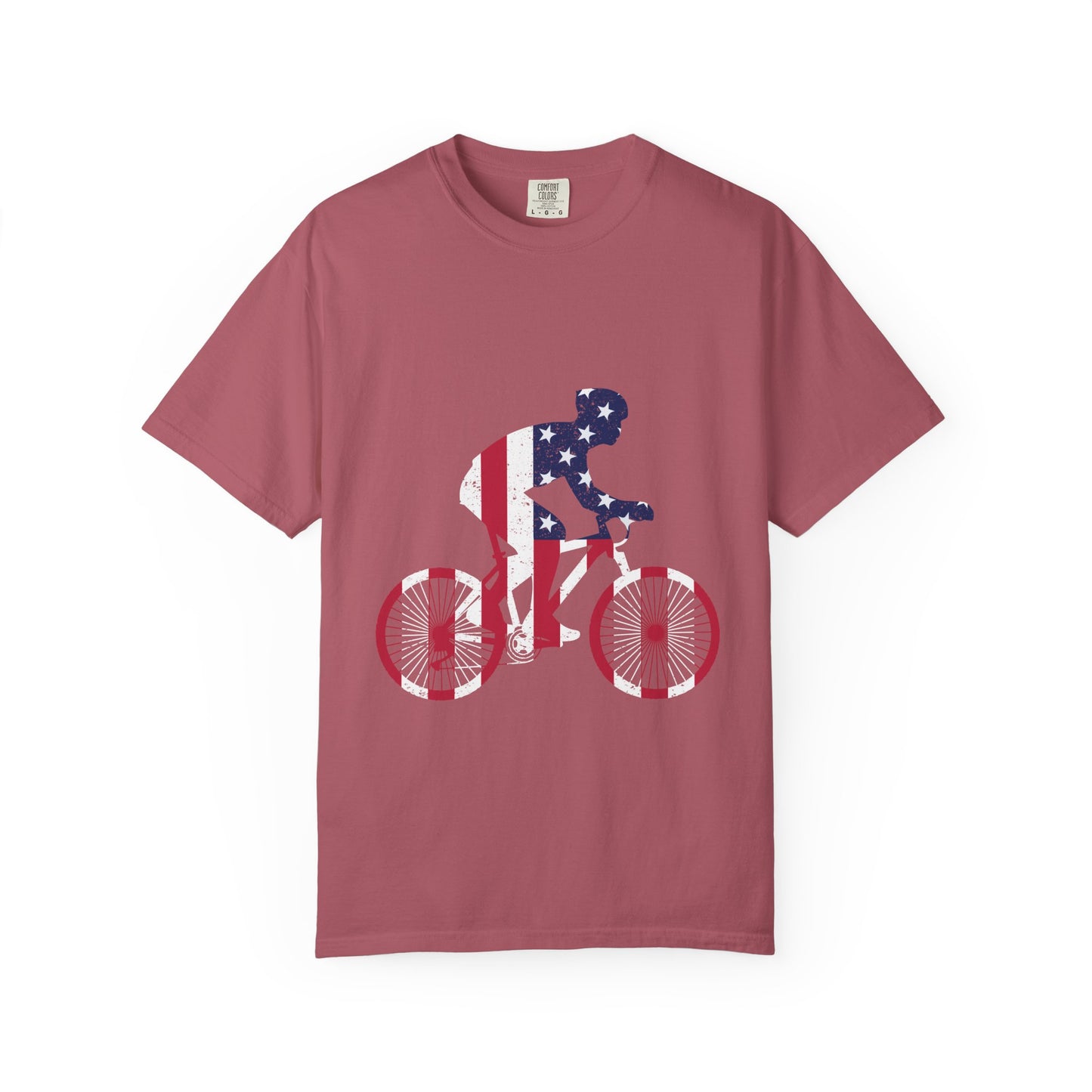 Patriotic Bicycle T-Shirt - Unisex Ride in Freedom Tee, Cycling Apparel, Independence Day Gift, Bike Lover Shirt, Americana Style