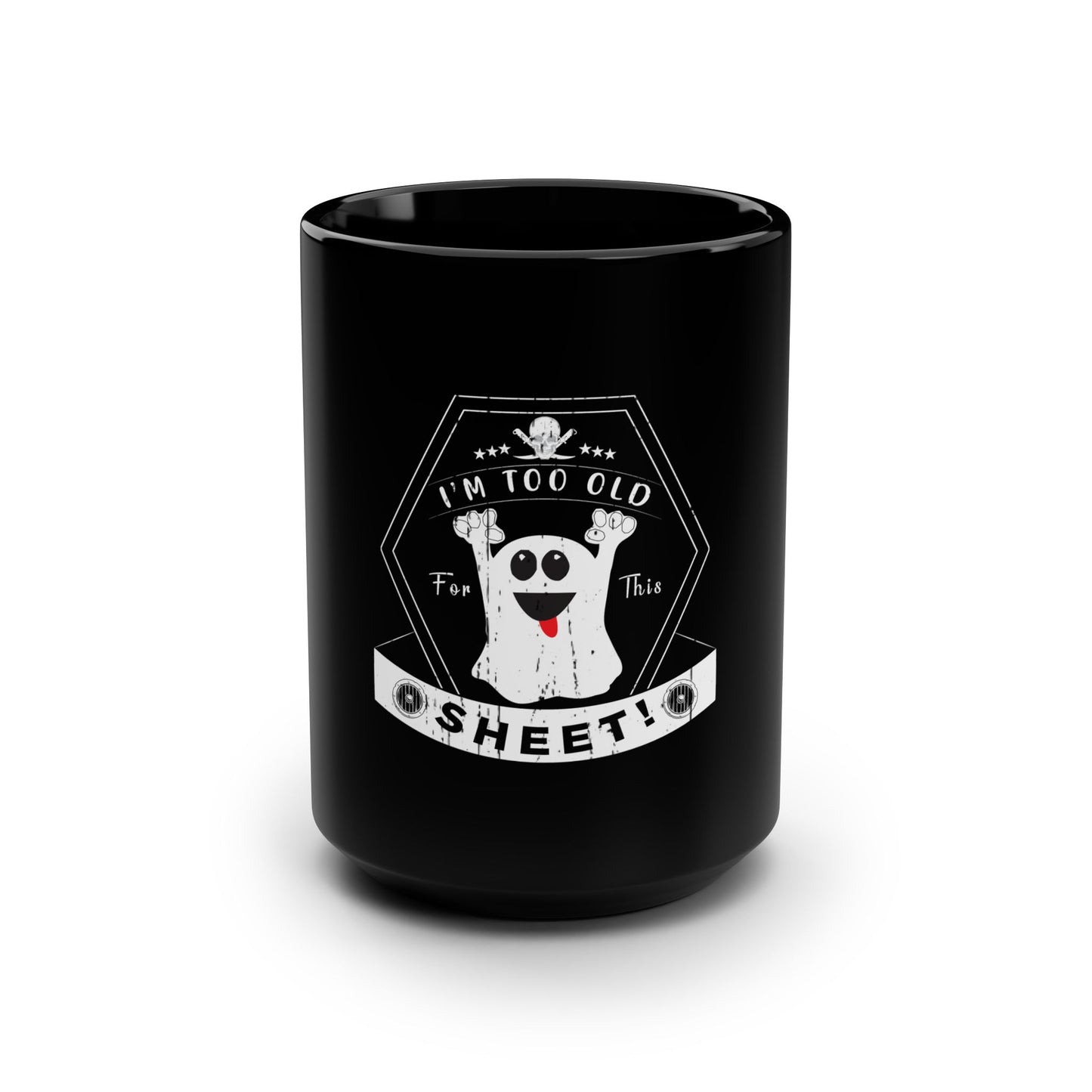 ☕Mug: Too Old for This Sheet – Skull Edition