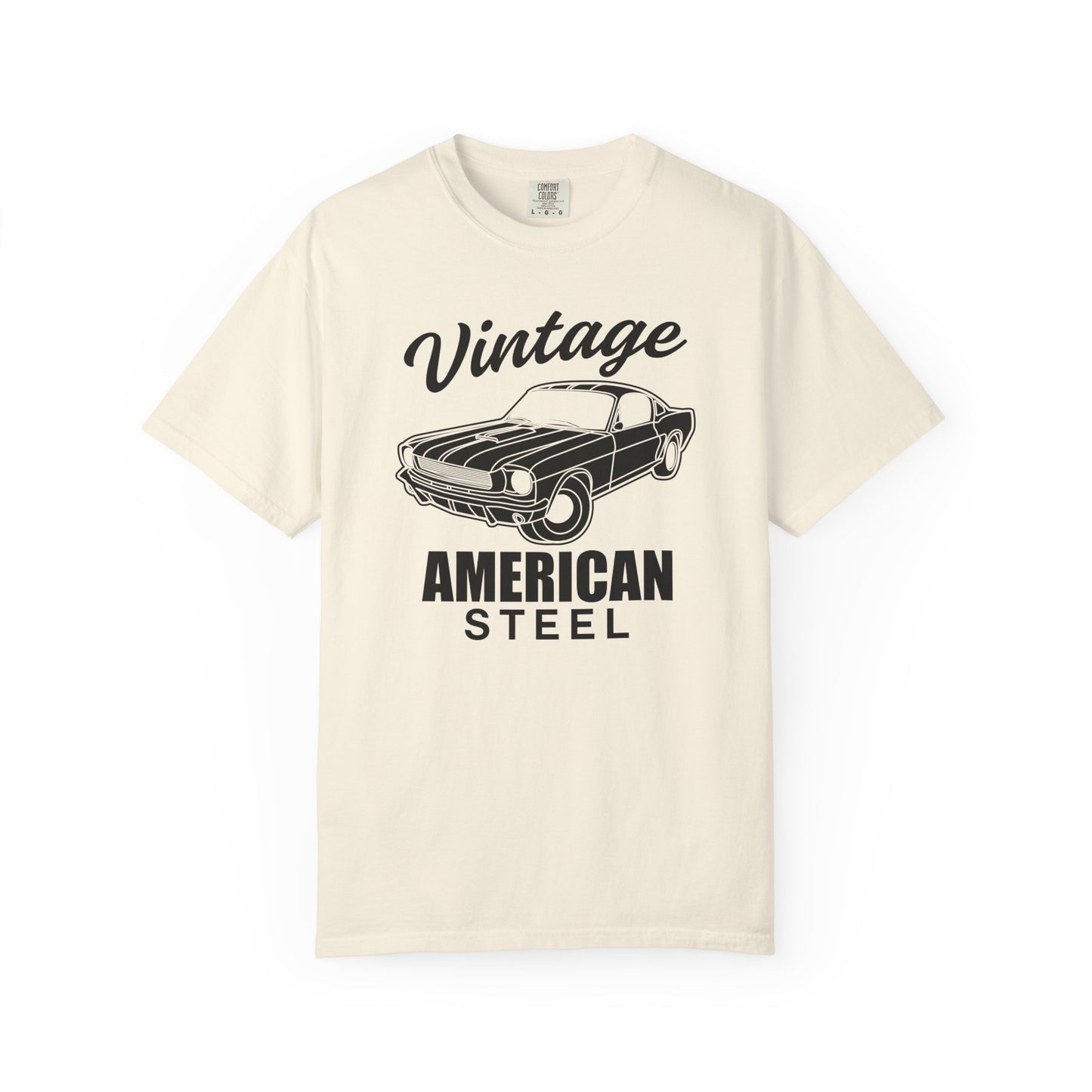 Vintage American Steel T-Shirt, Retro Car Tee, Unisex Graphic Shirt, Gift for Car Lovers, 70s Style Apparel, Casual Everyday Wear