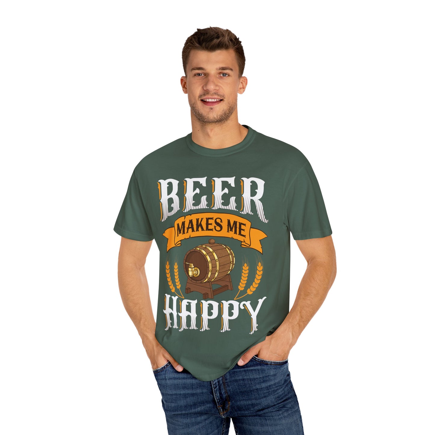 πΊ Beer Makes Me Happy β Funny Beer Barrel Tee