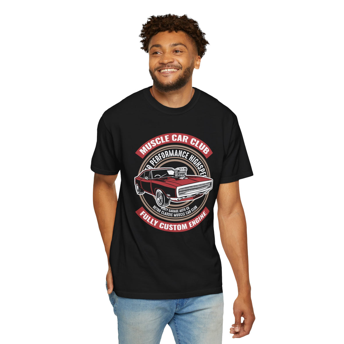 Muscle Car Club T-Shirt | Vintage Car Lover Tee, Gift for Car Enthusiasts, Father's Day, Custom Engine Design, Automotive Apparel